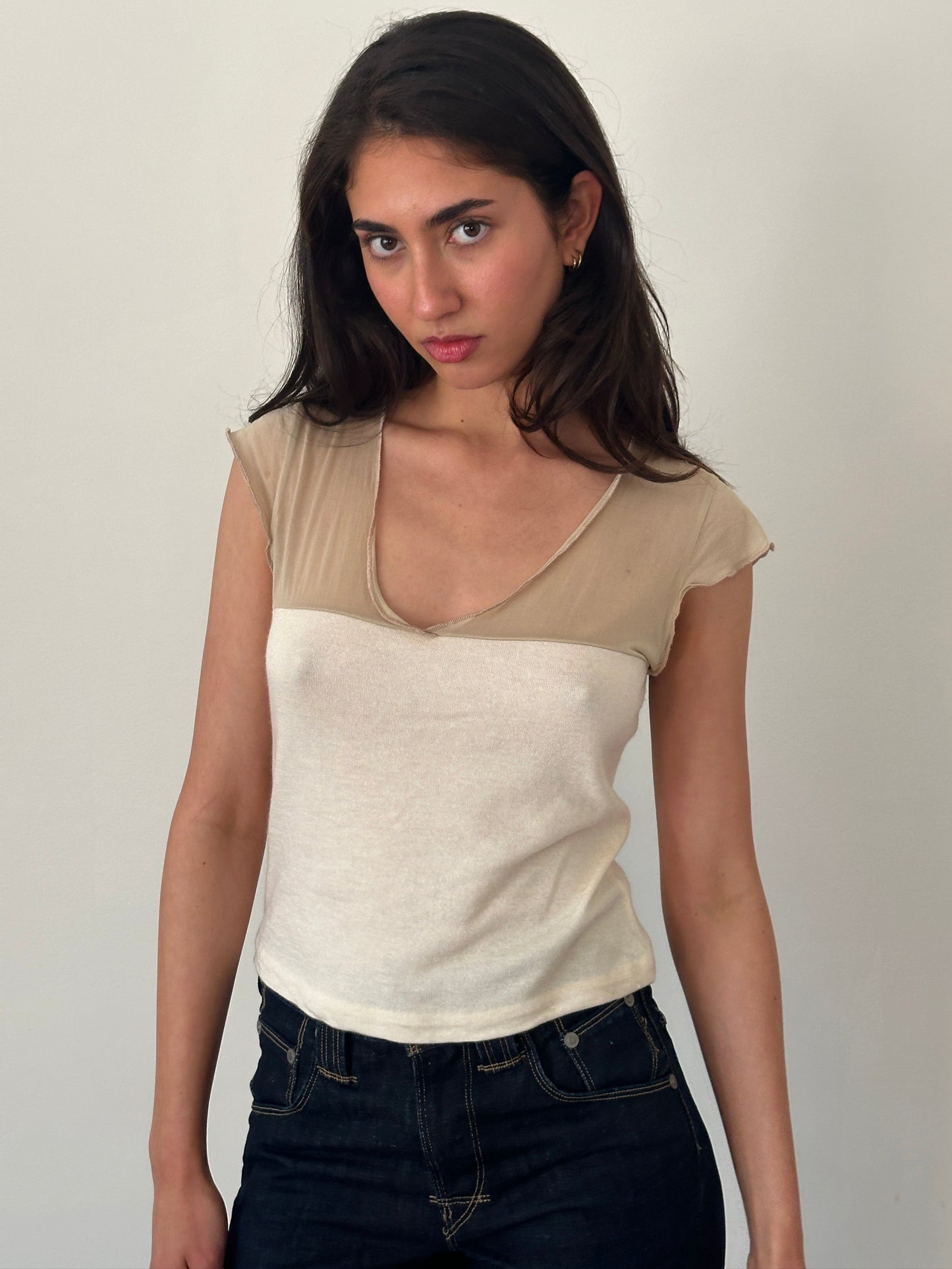 90s giorgio armani collezioni sheer top