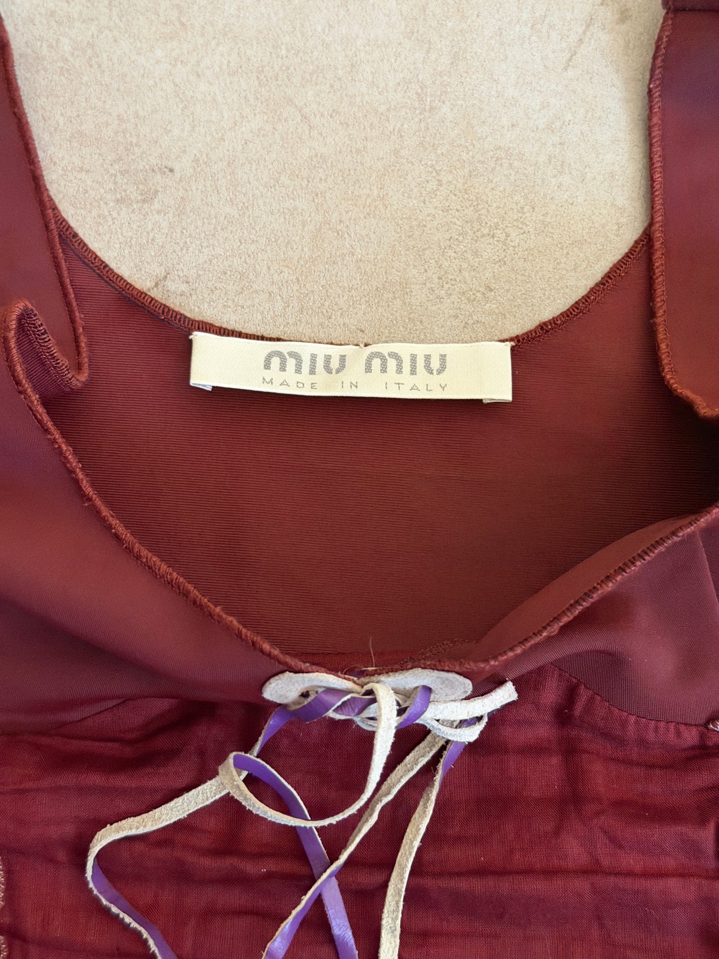 (permanent collection) miu miu fall 1999 butterfly top