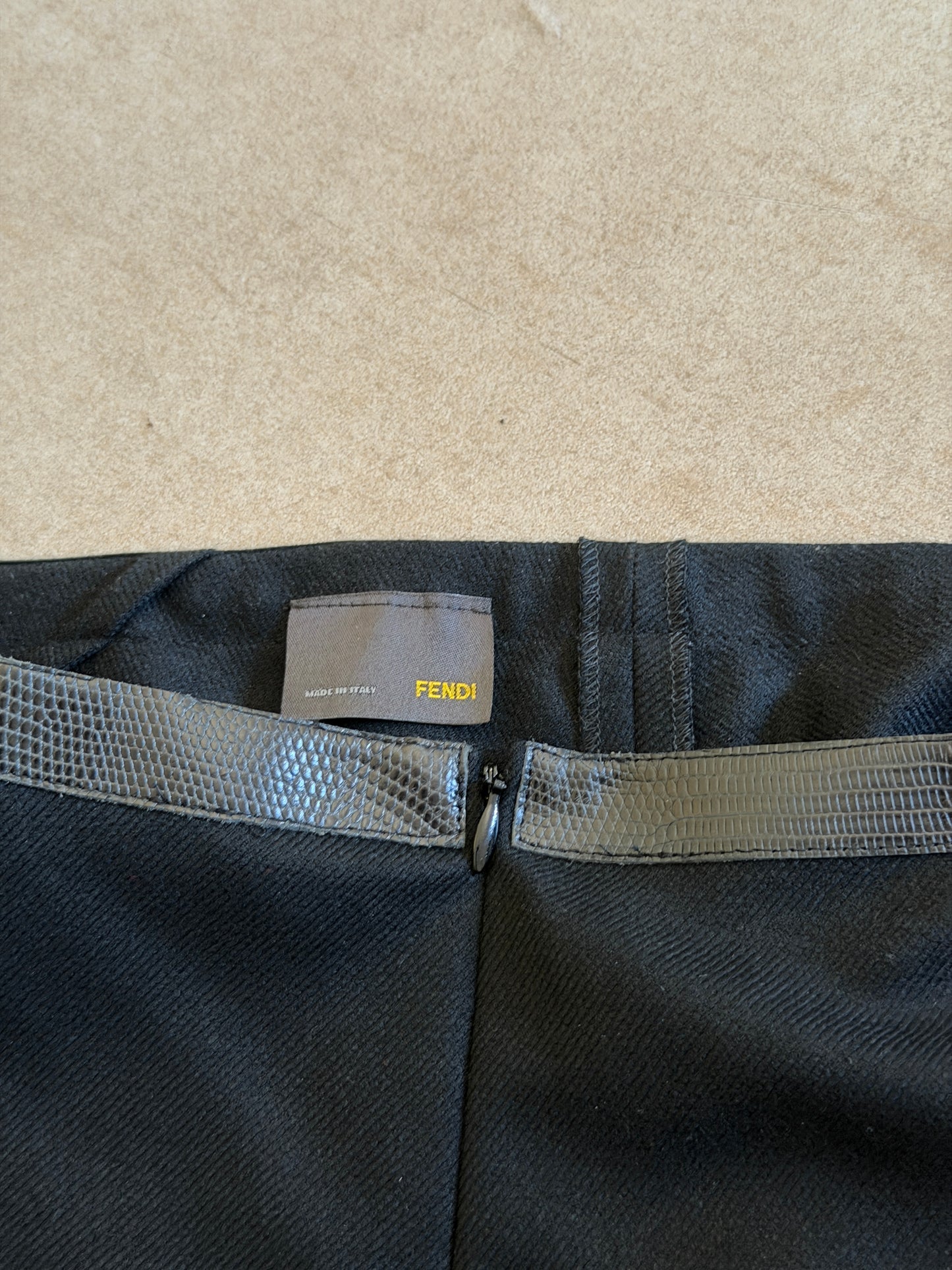 fendi fall 2003 leather wool pants