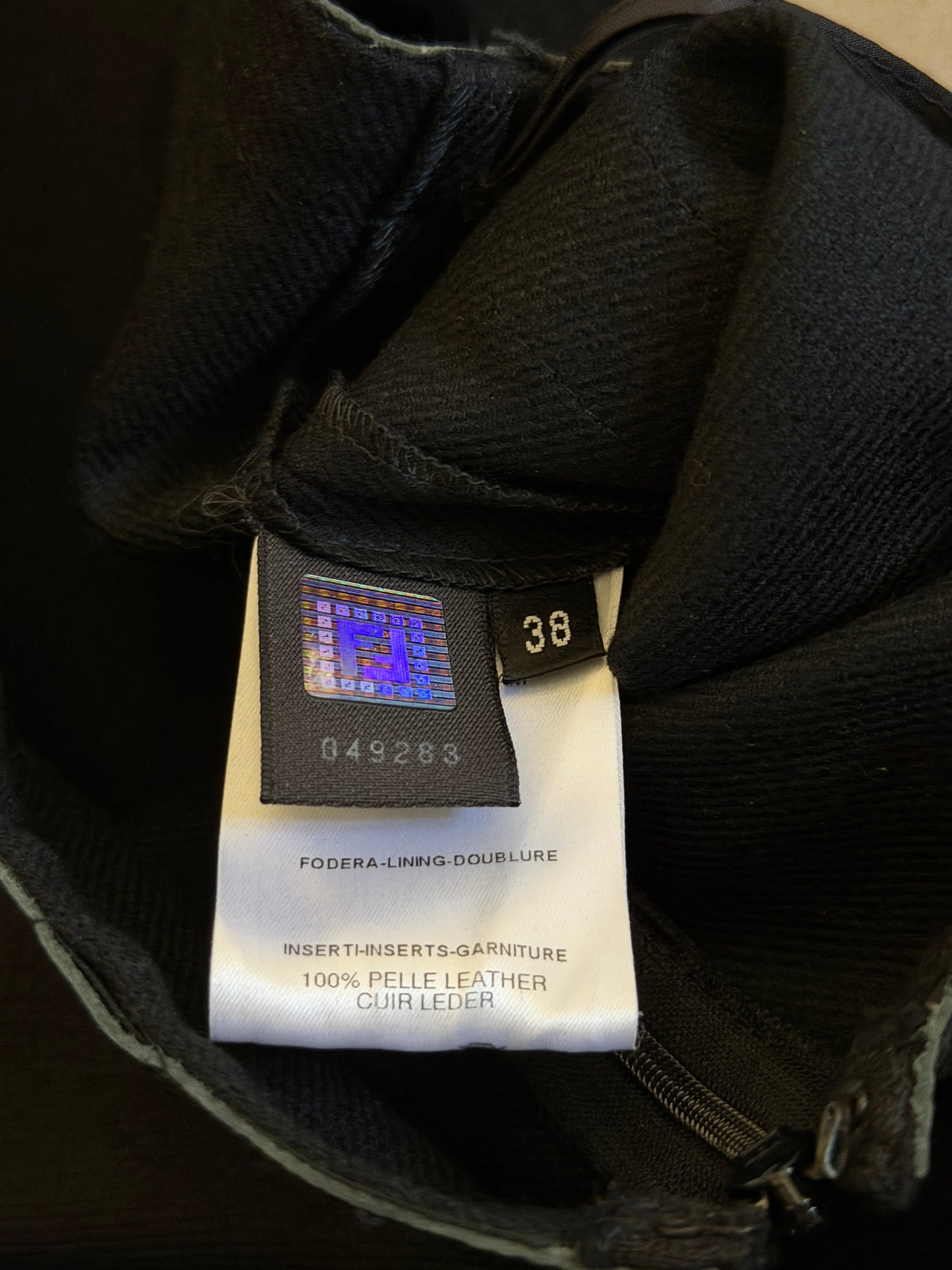 fendi fall 2003 leather wool pants