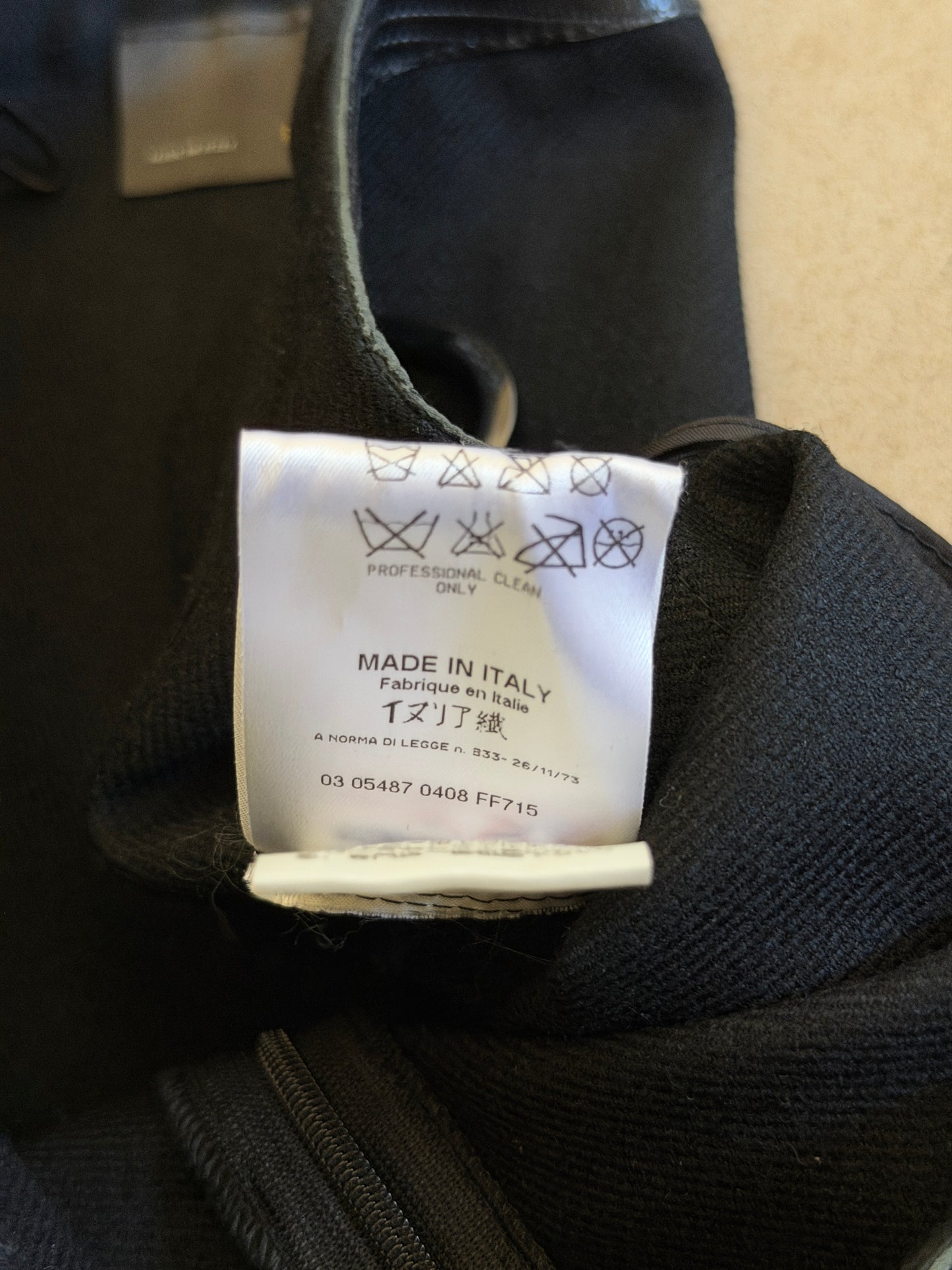 fendi fall 2003 leather wool pants