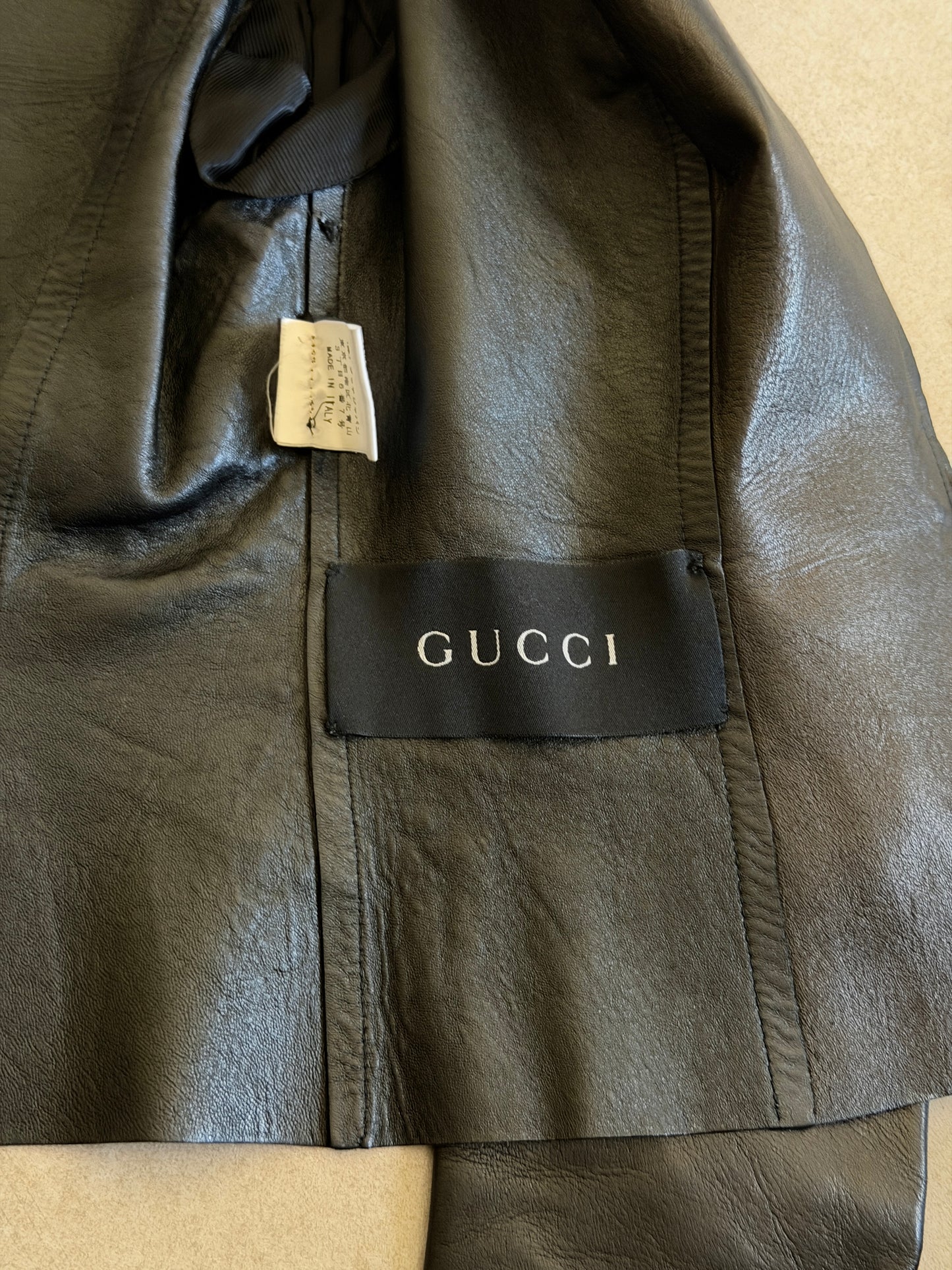(rare) gucci fall 1997 leather jacket