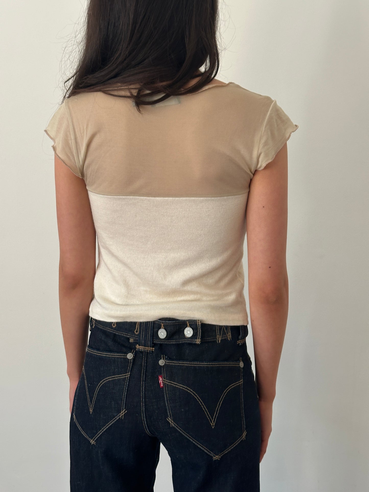 90s giorgio armani collezioni sheer top