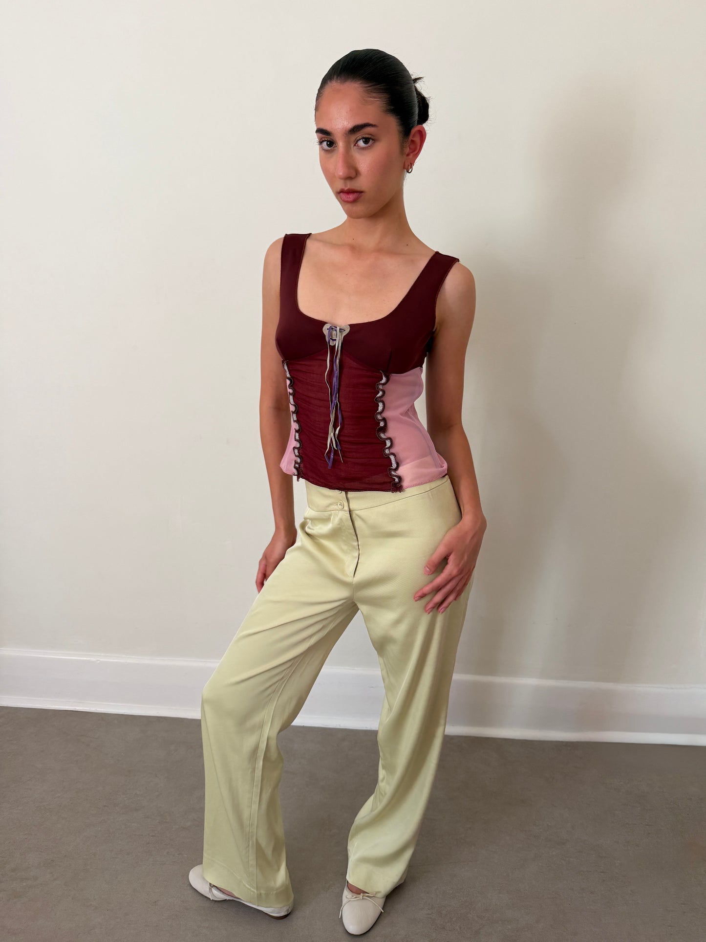 (permanent collection) miu miu fall 1999 butterfly top