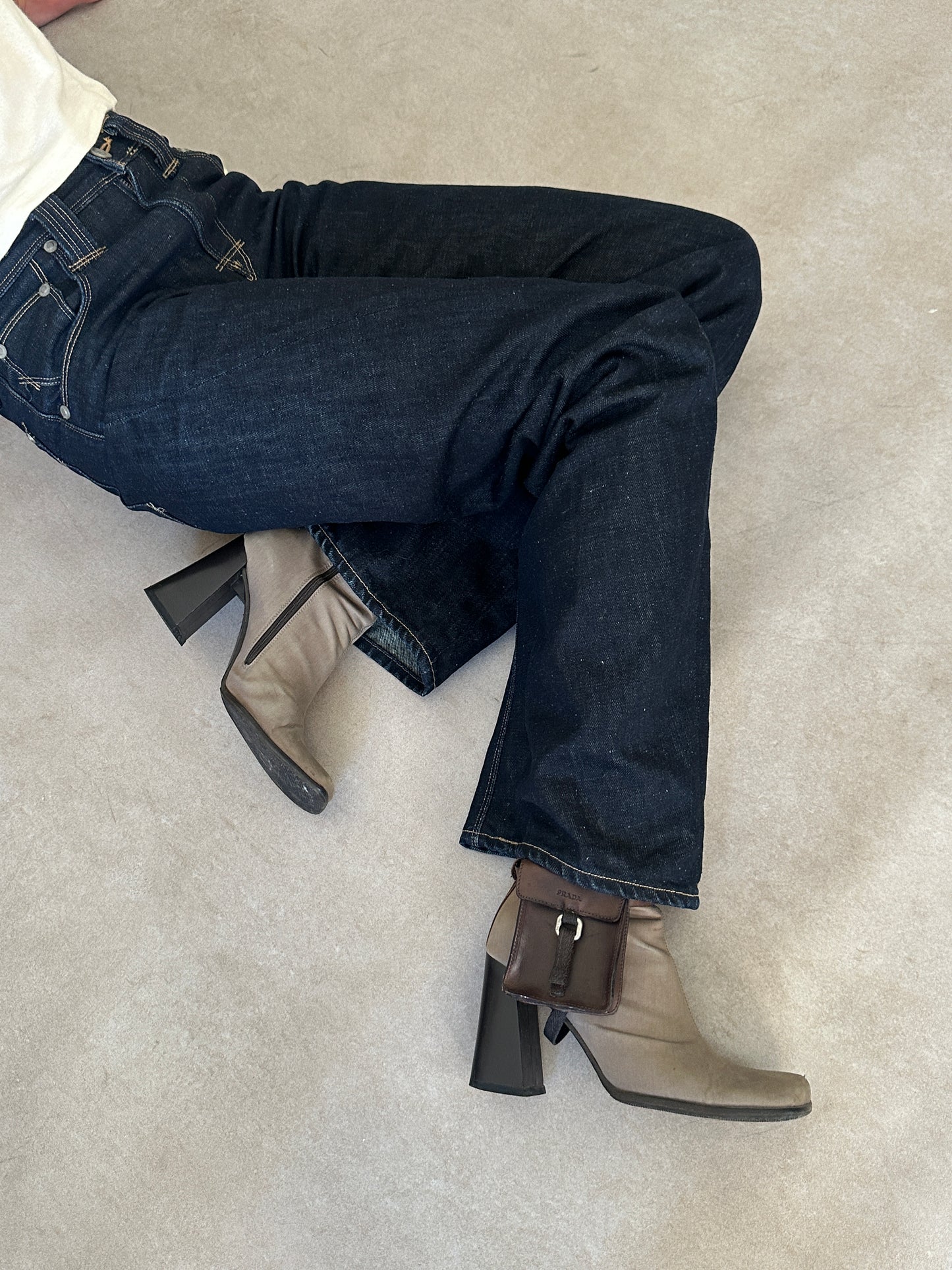 (rare) prada fw 1999 cargo pocket boots