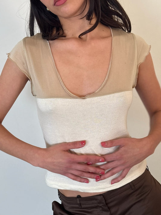 90s giorgio armani collezioni sheer top