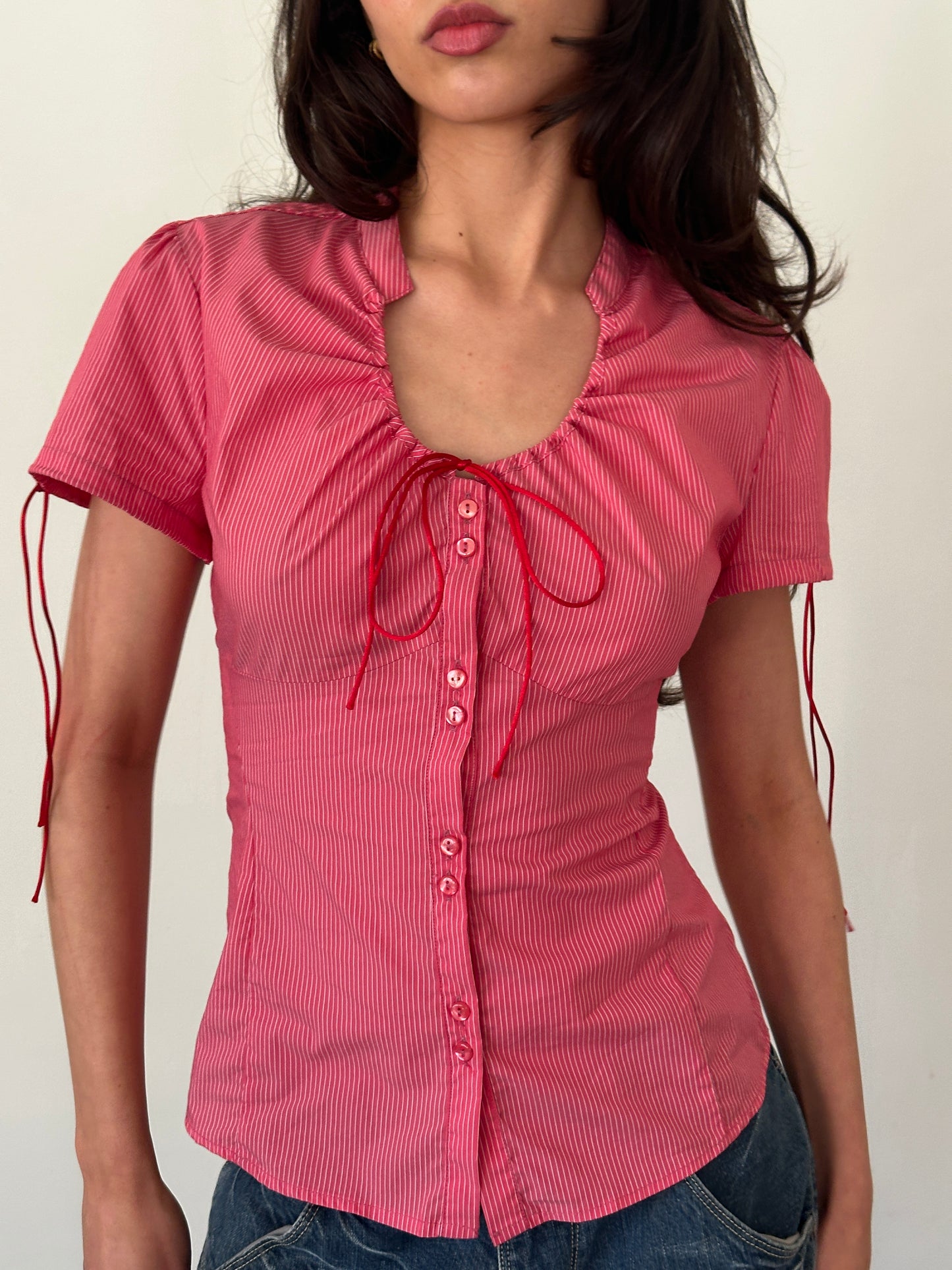 90s naracamicie striped blouse