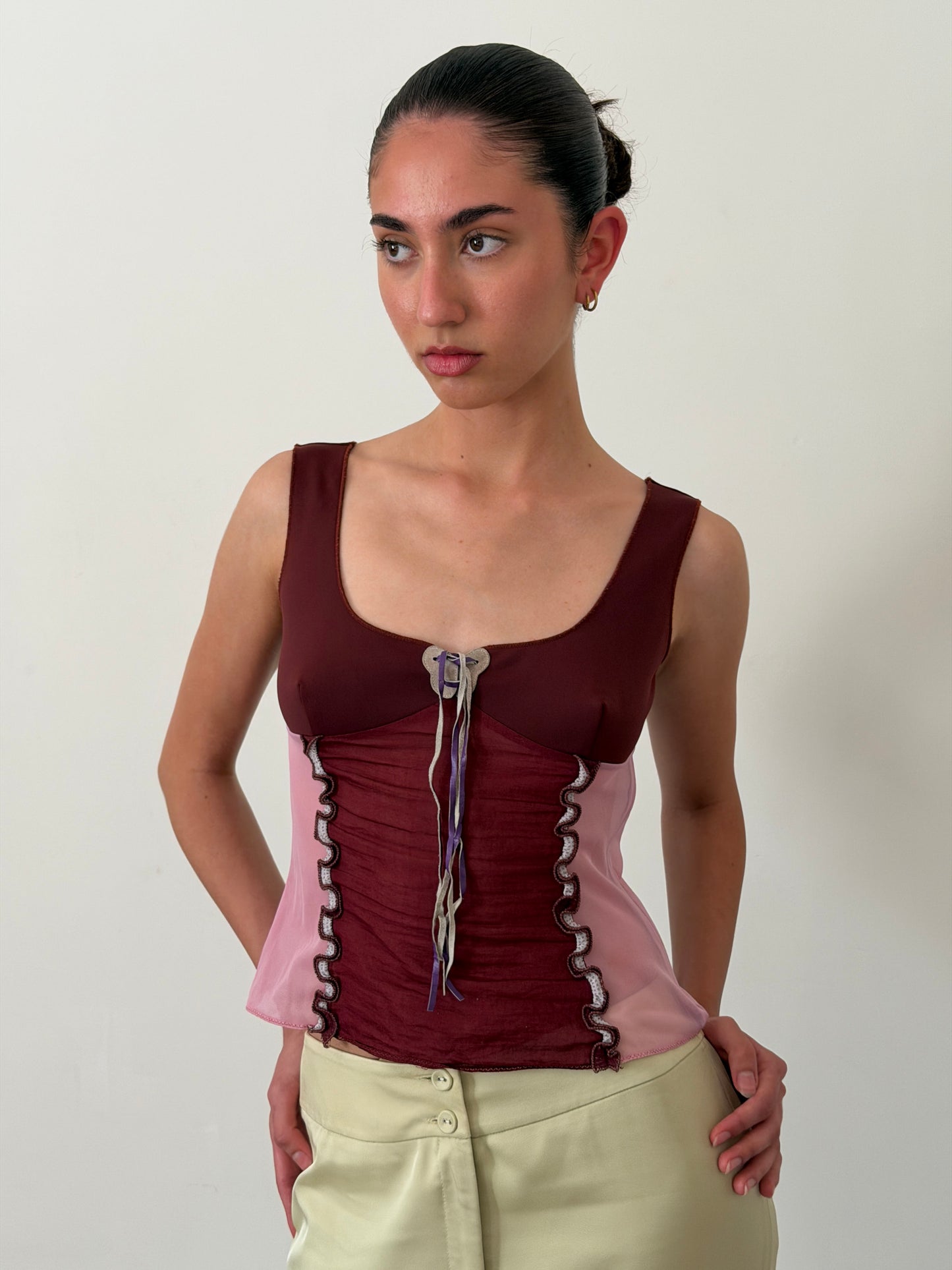 (permanent collection) miu miu fall 1999 butterfly top