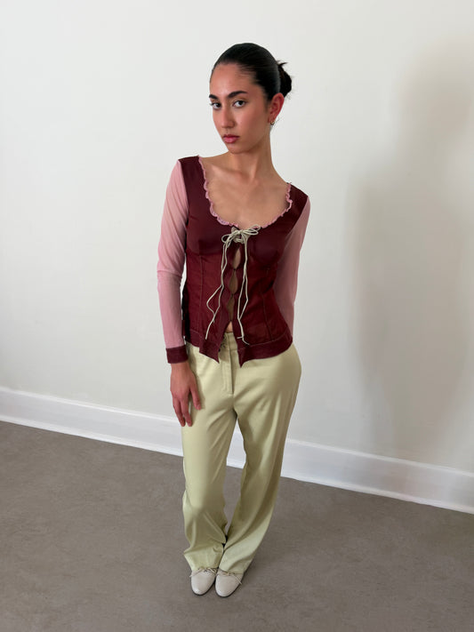 george gross 1990s satin pants