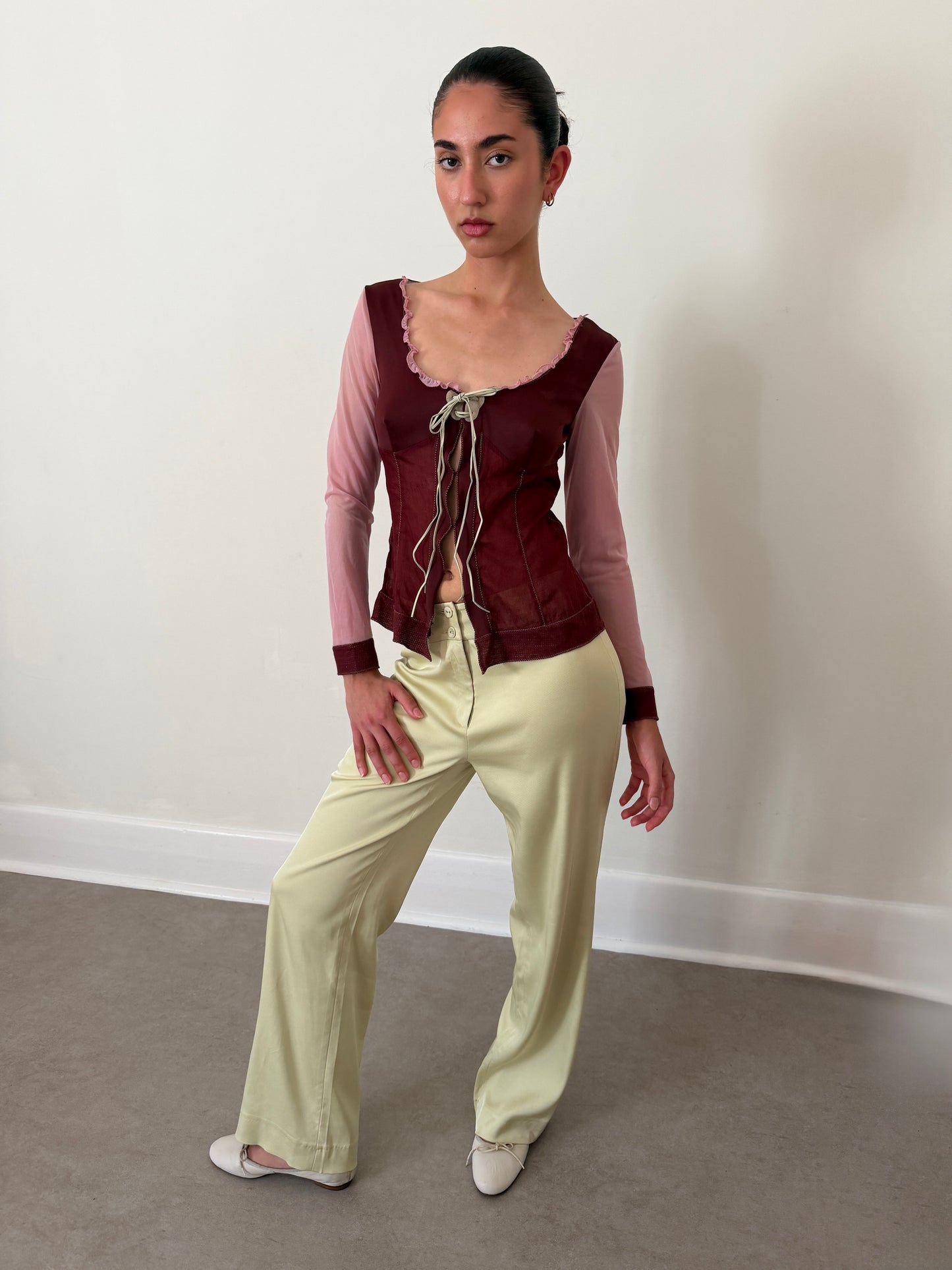 george gross 1990s satin pants