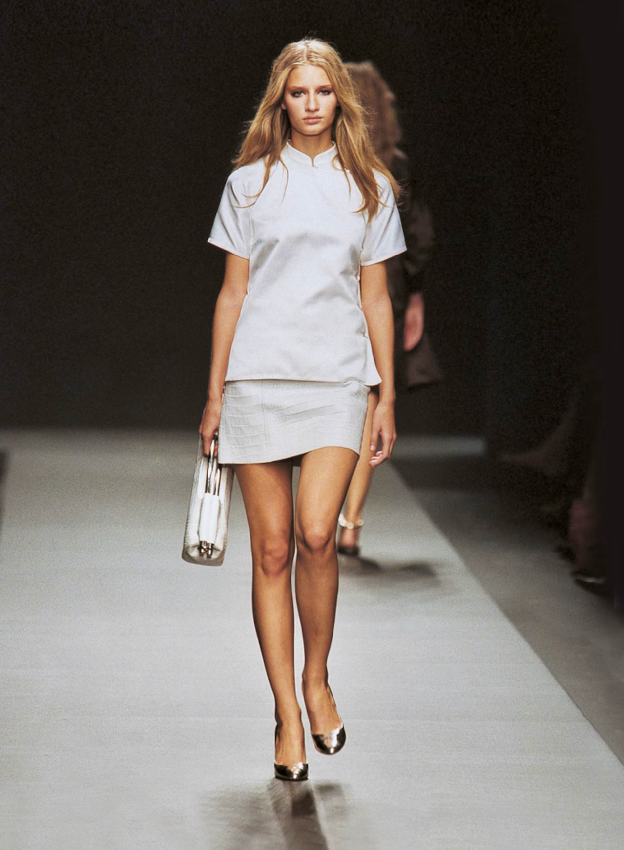 (rare) prada ss 2003 metal handle bag