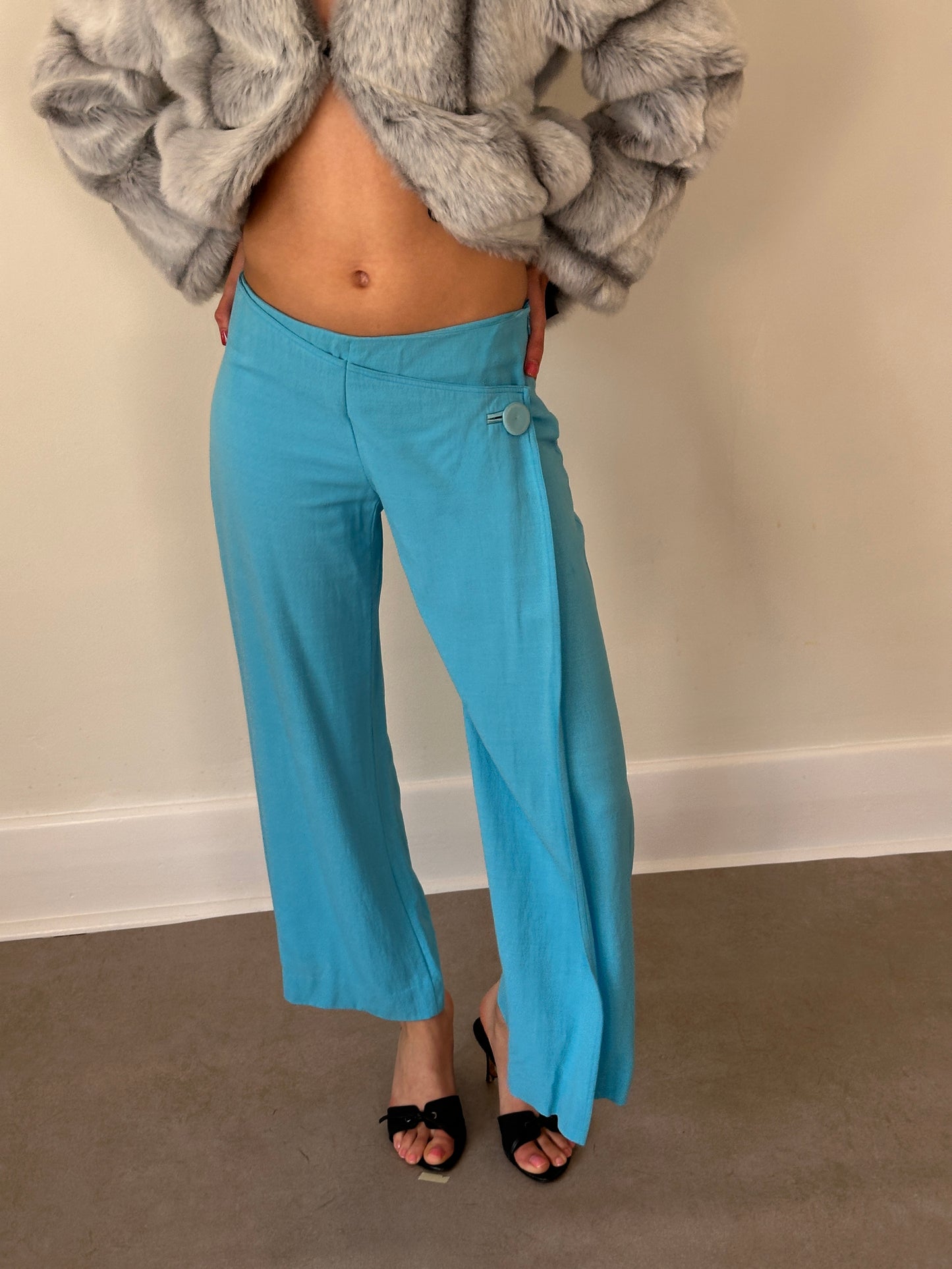 90s emporio armani side-zip pants