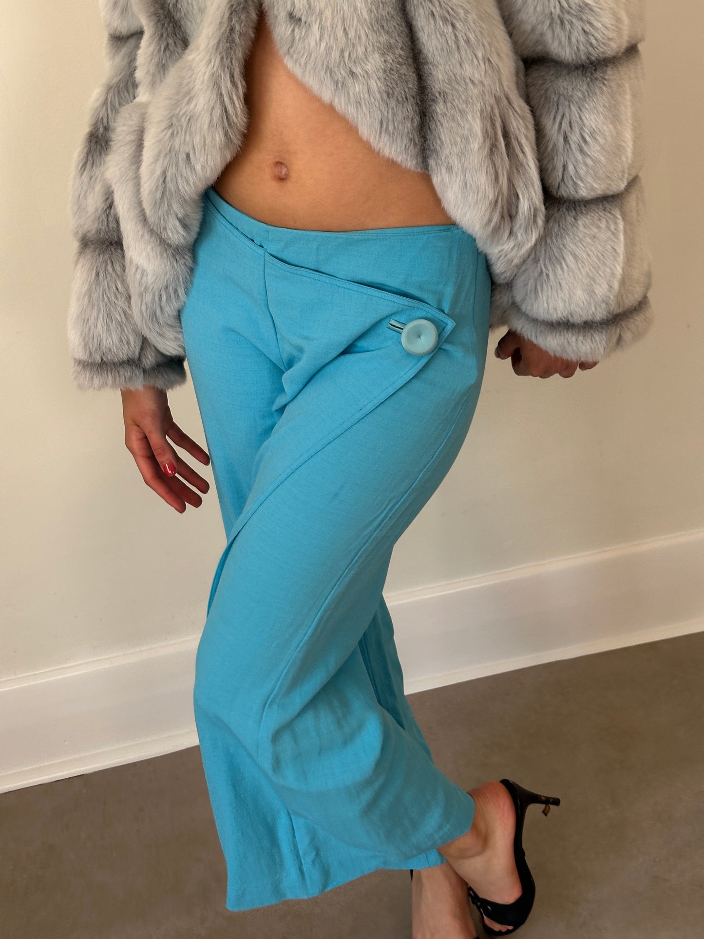 90s emporio armani side-zip pants