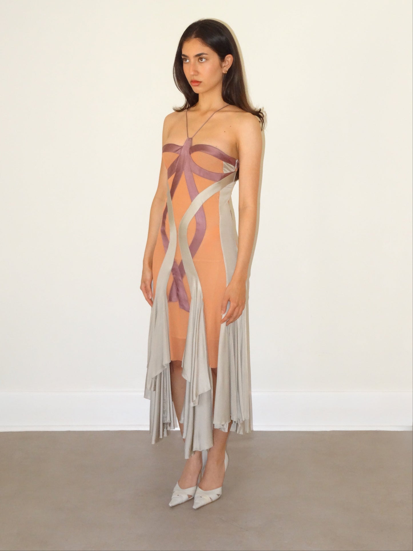 (permanent collection) stella mccartney spring summer 2004 satin panel dress