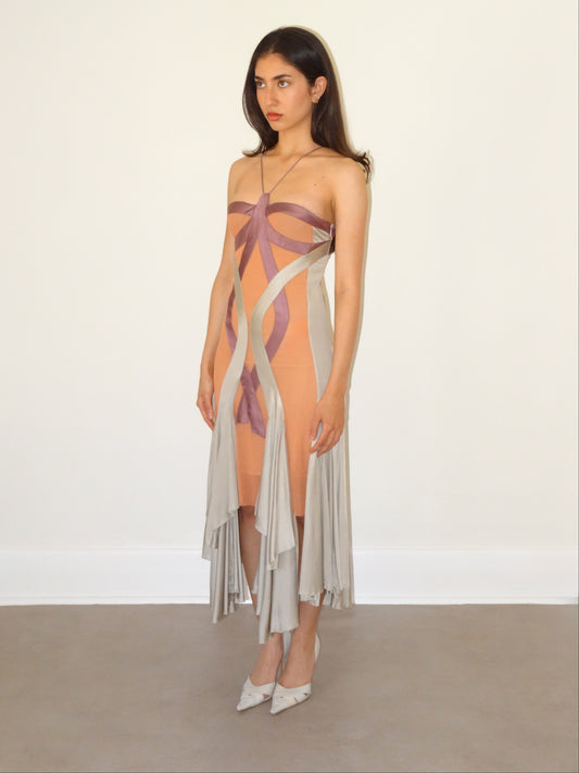 (permanent collection) stella mccartney spring summer 2004 satin panel dress