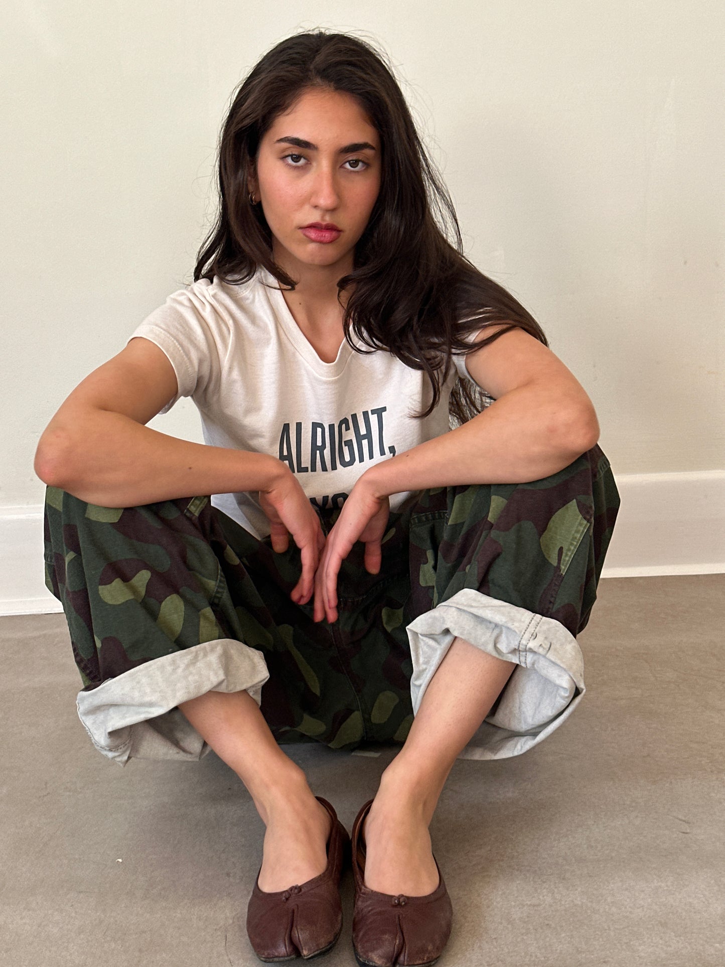 80s graphic tee "alright, you want a revolution"