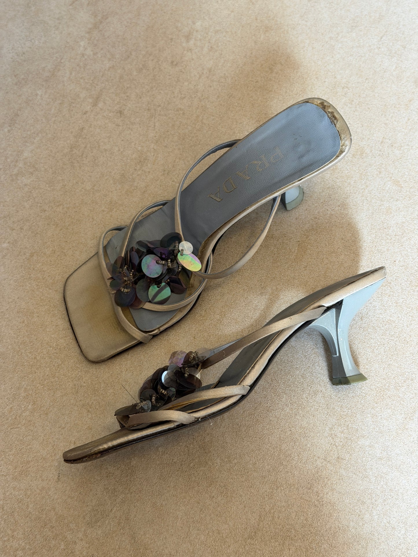 prada spring summer 2000 disc heels