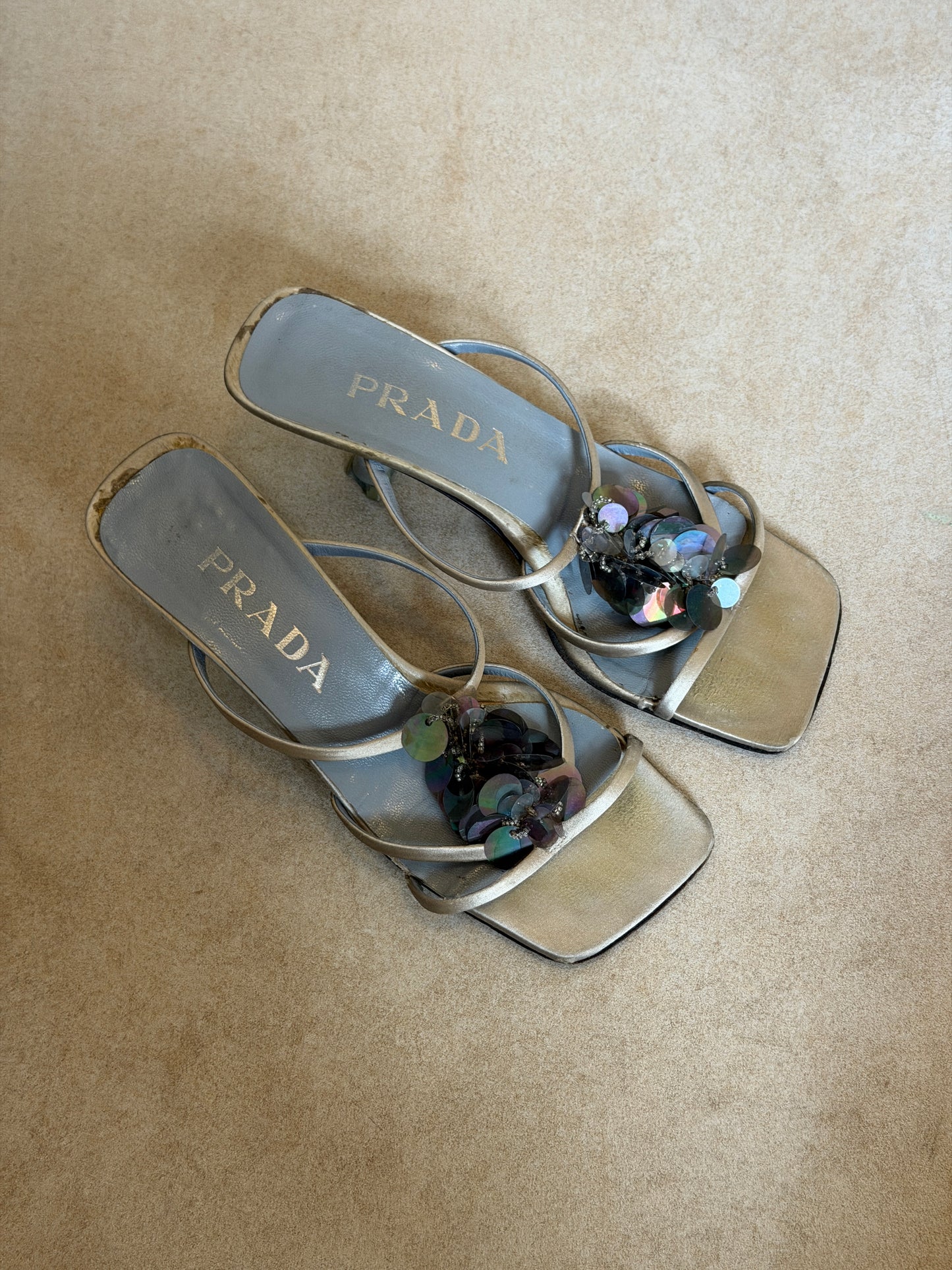 prada spring summer 2000 disc heels