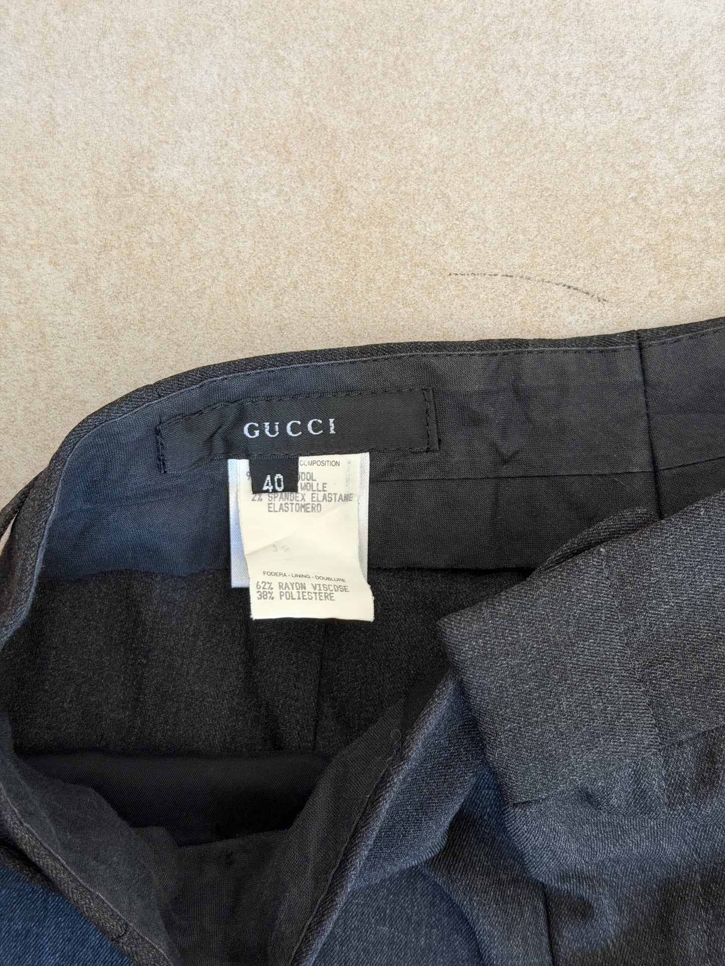 gucci fall winter 1998 buckle slacks