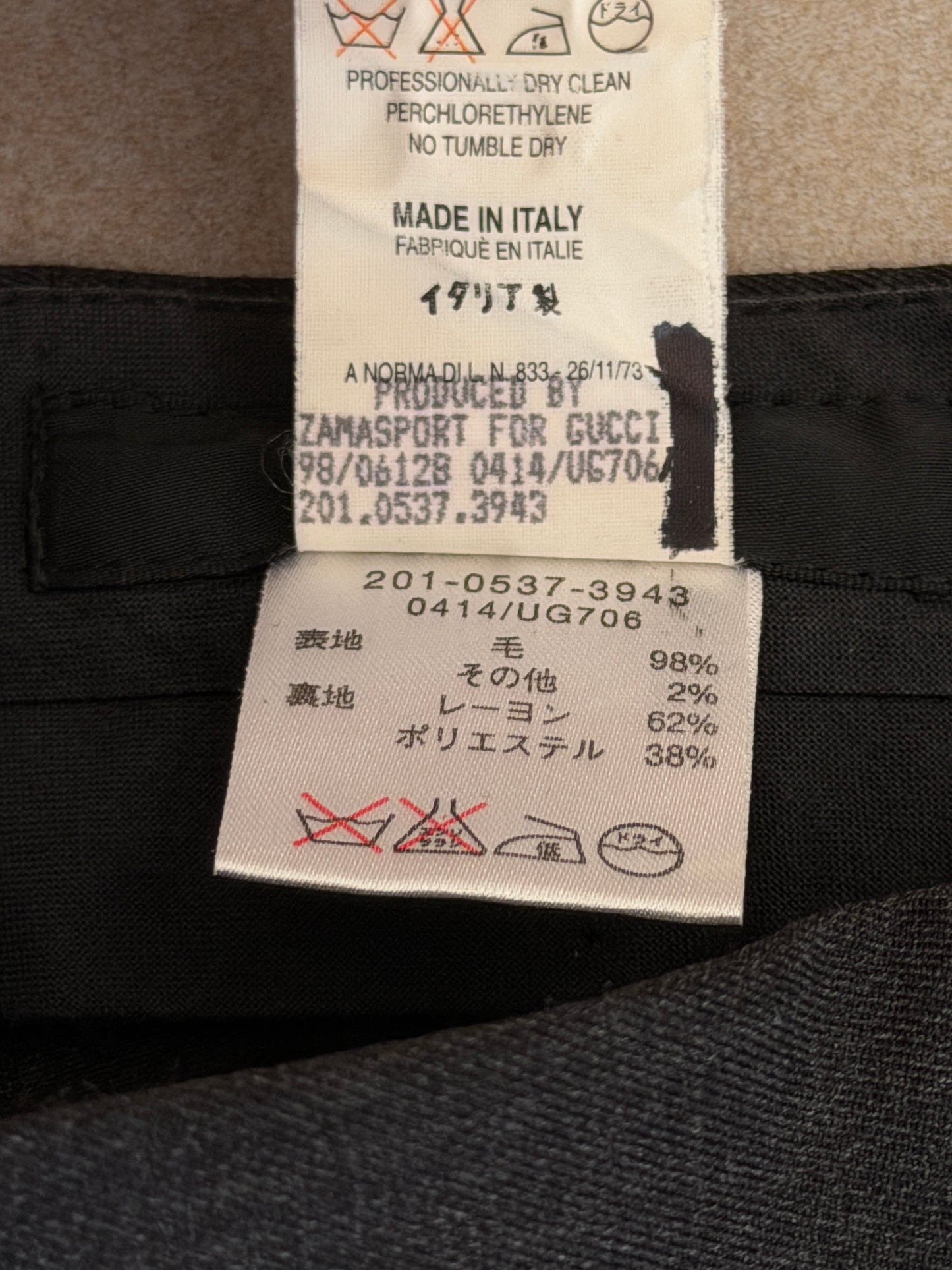 gucci fall winter 1998 buckle slacks