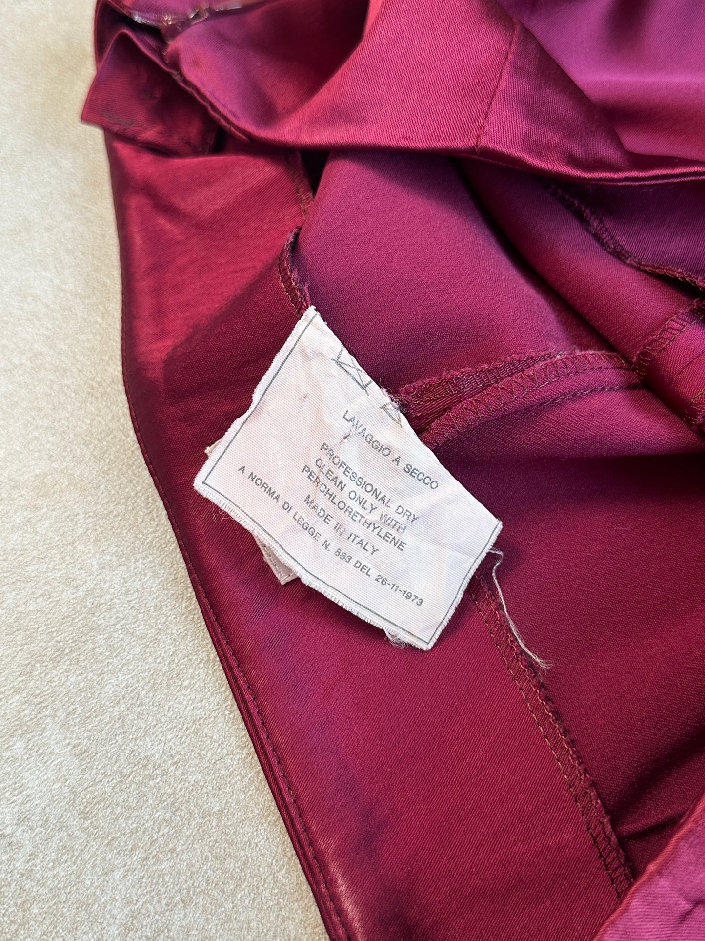 2000s italian satin trousers in wine