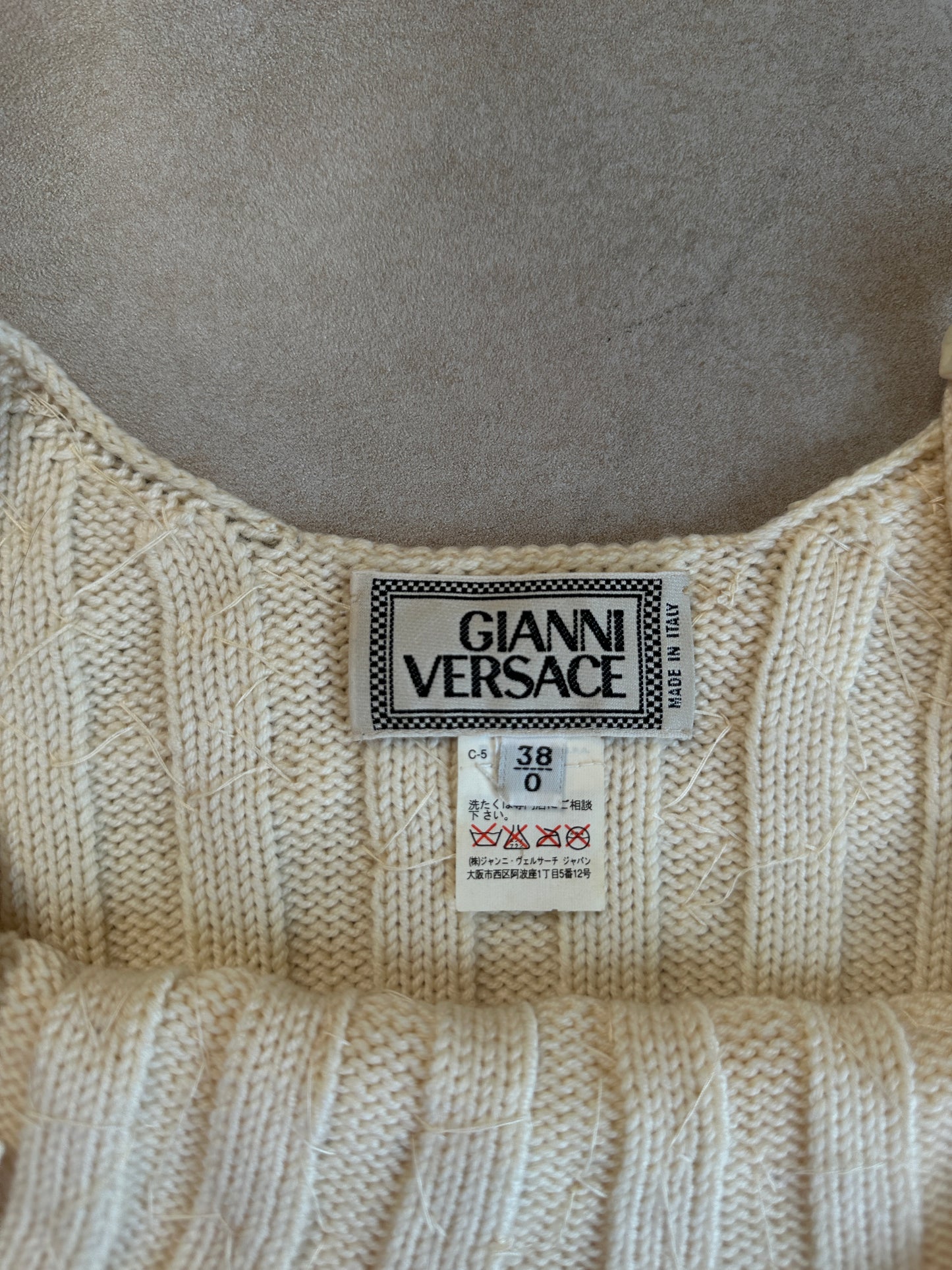(rare) 90s gianni versace pearl top