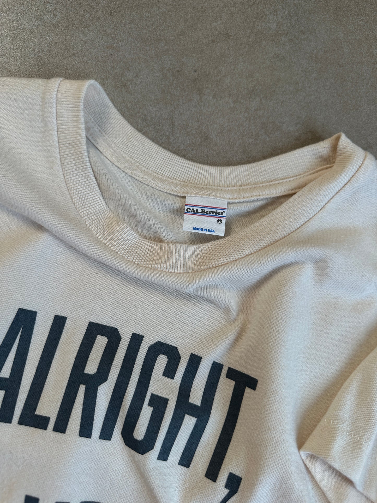 80s graphic tee "alright, you want a revolution"