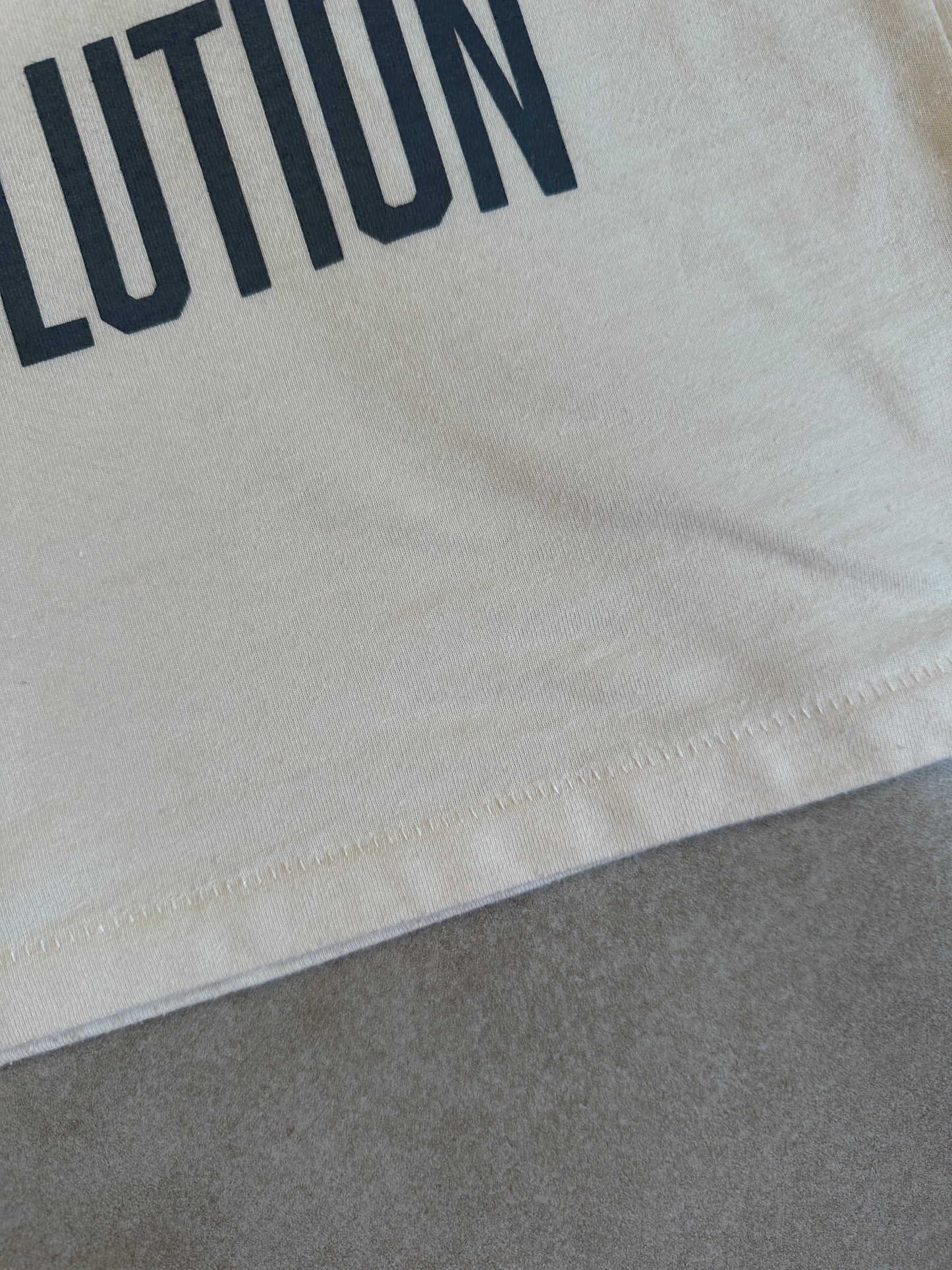 80s graphic tee "alright, you want a revolution"