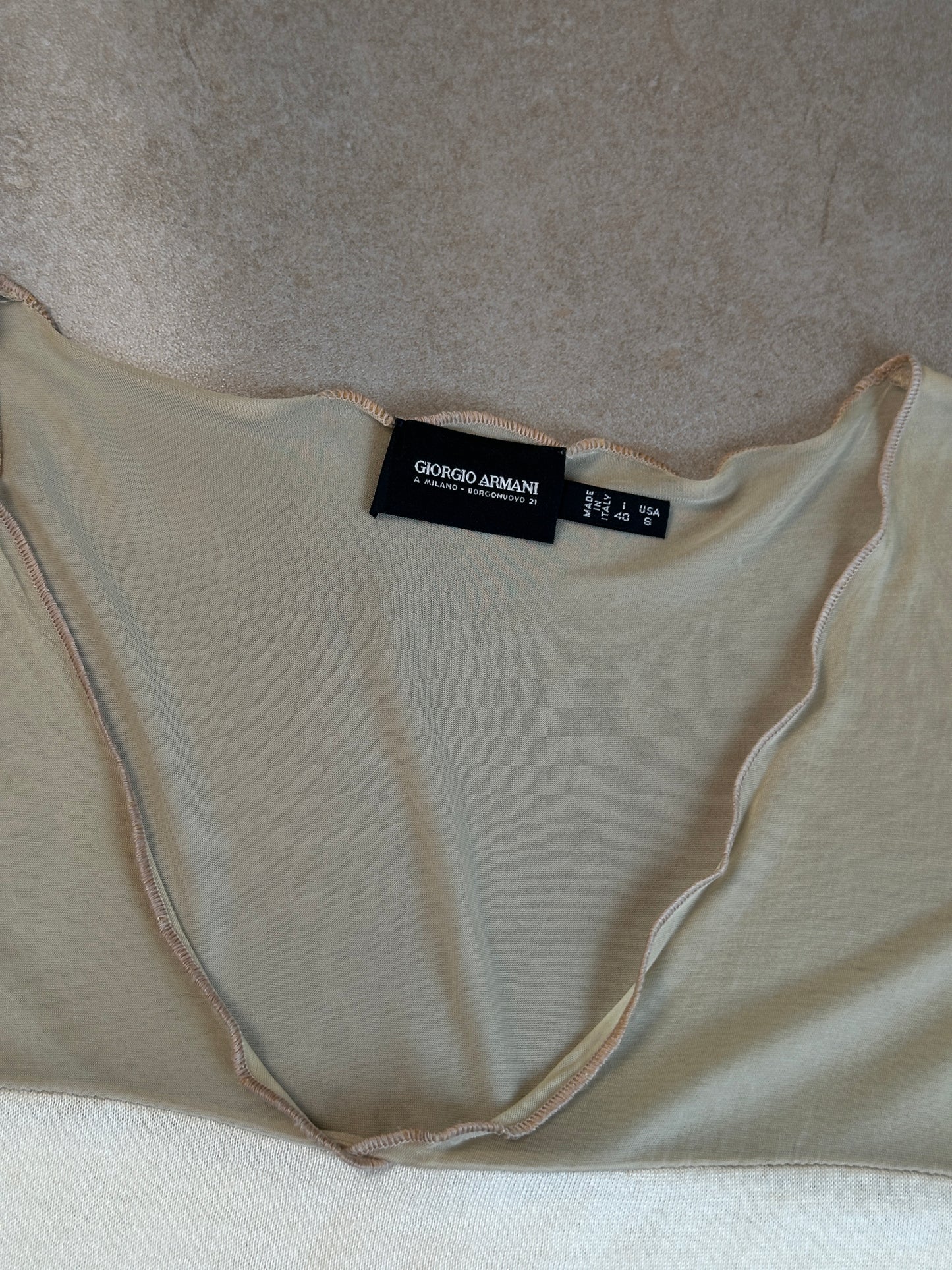 90s giorgio armani collezioni sheer top