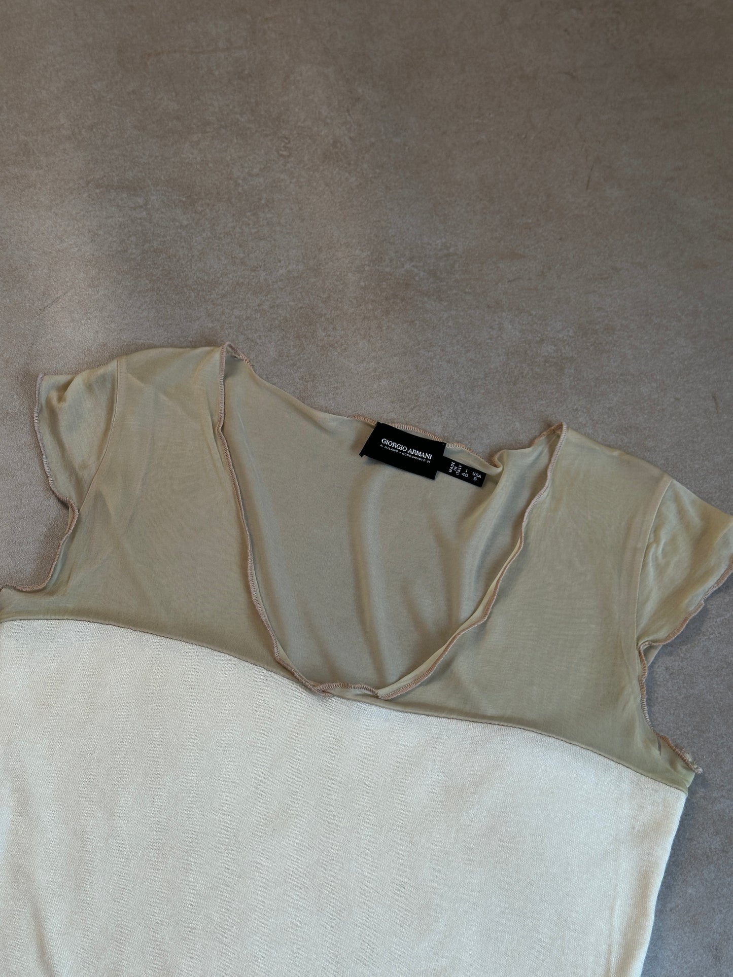 90s giorgio armani collezioni sheer top