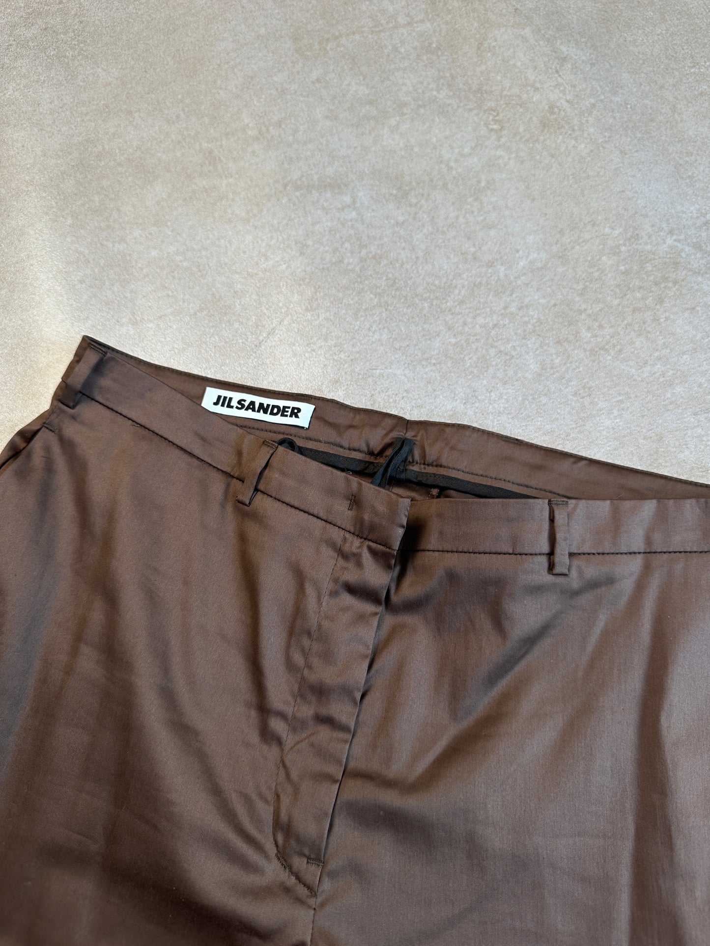 90s jil sander brown capri shorts