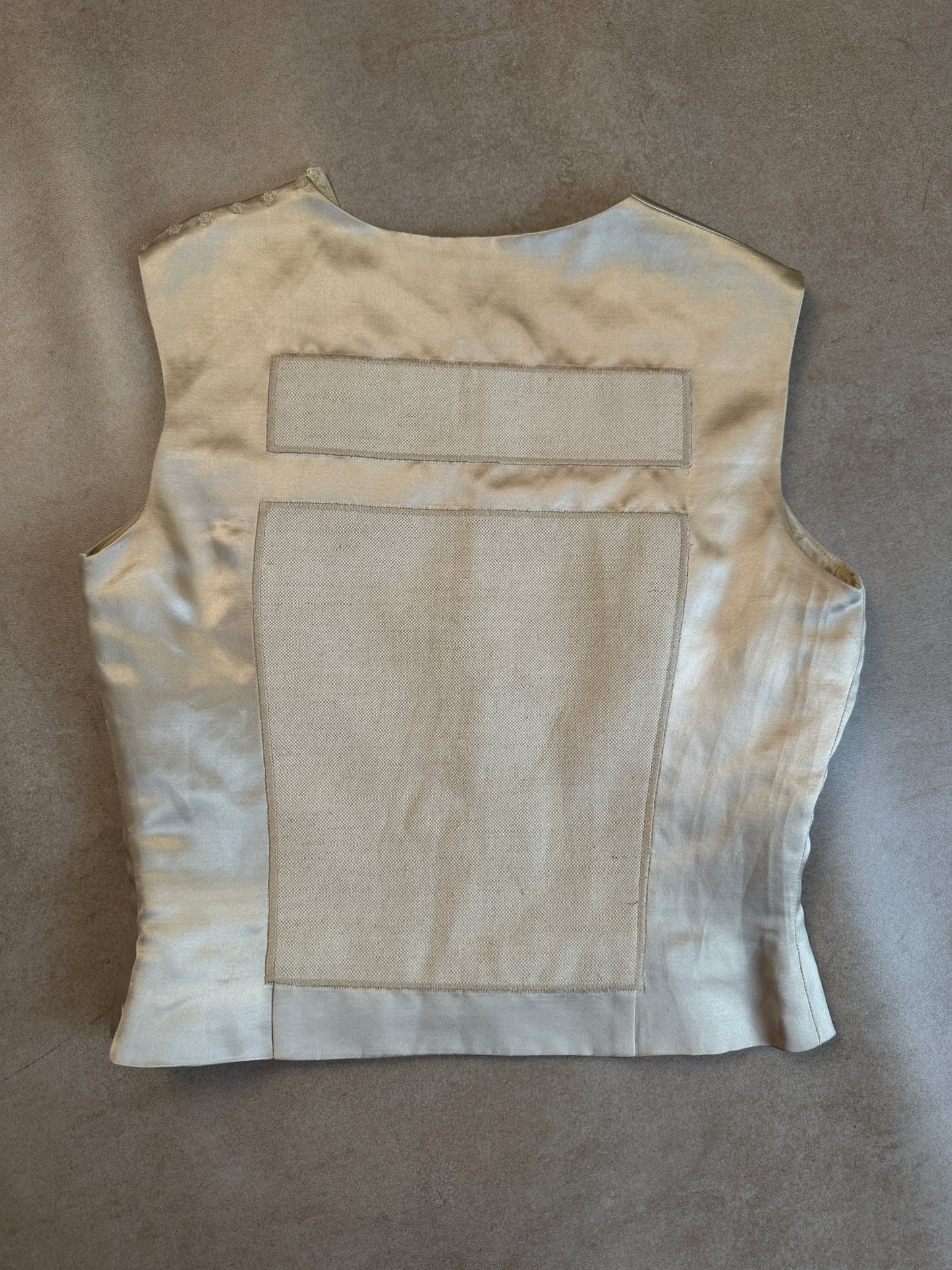 (rare) prada ss 1998 runway linen-silk blend vest