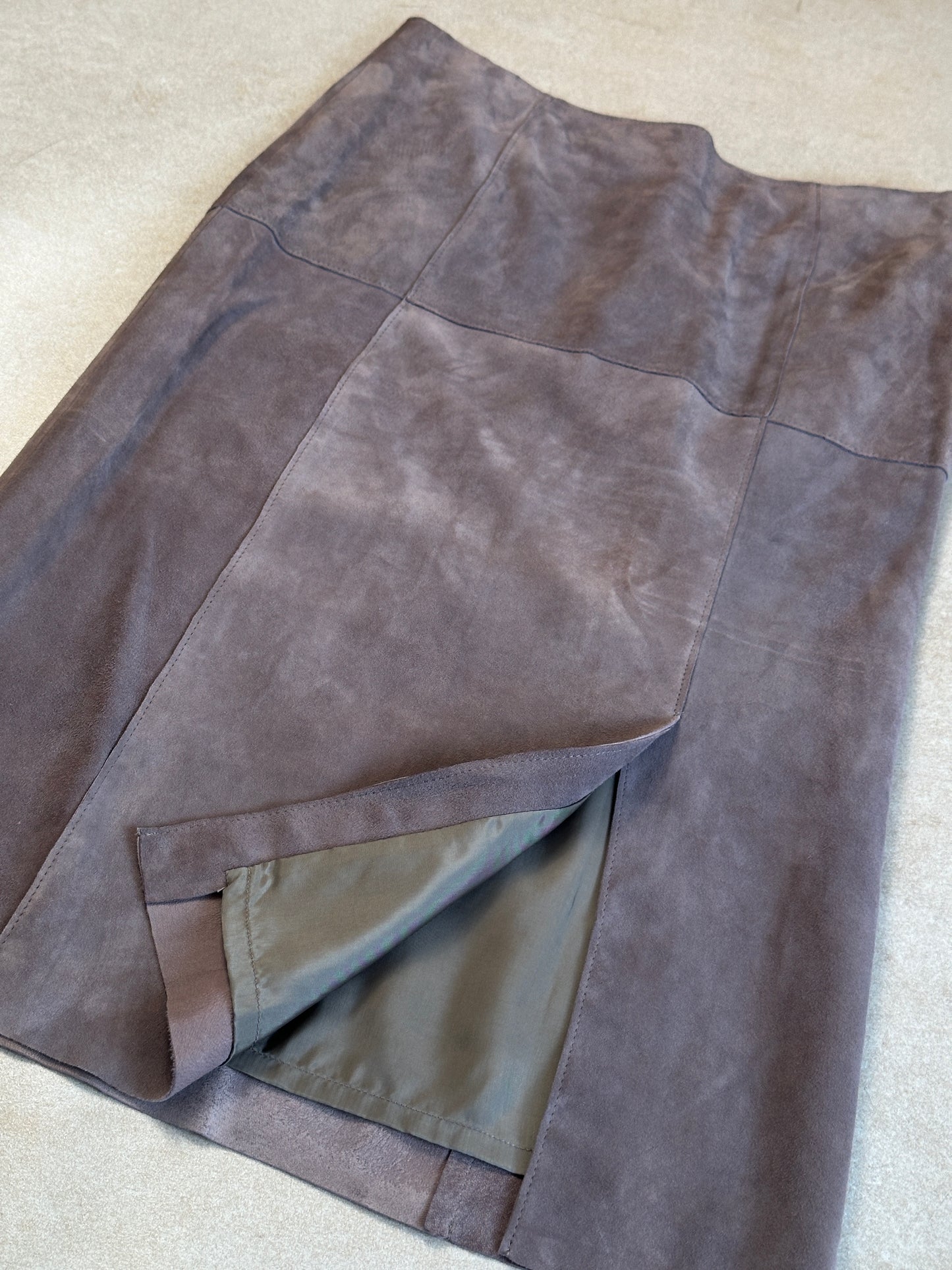 vintage genuine suede skirt