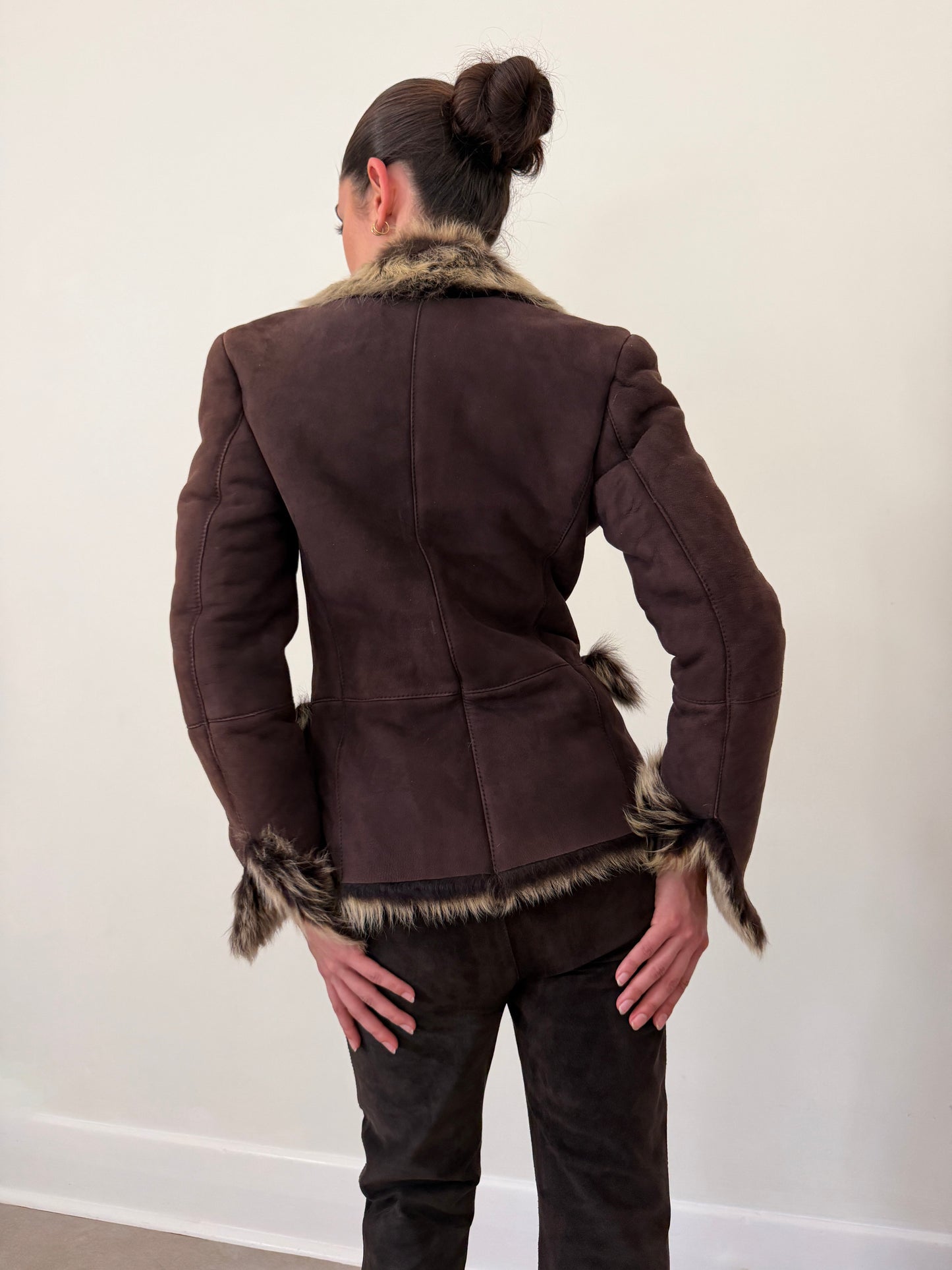 gucci fall winter 1998 by tom ford shearling jacket