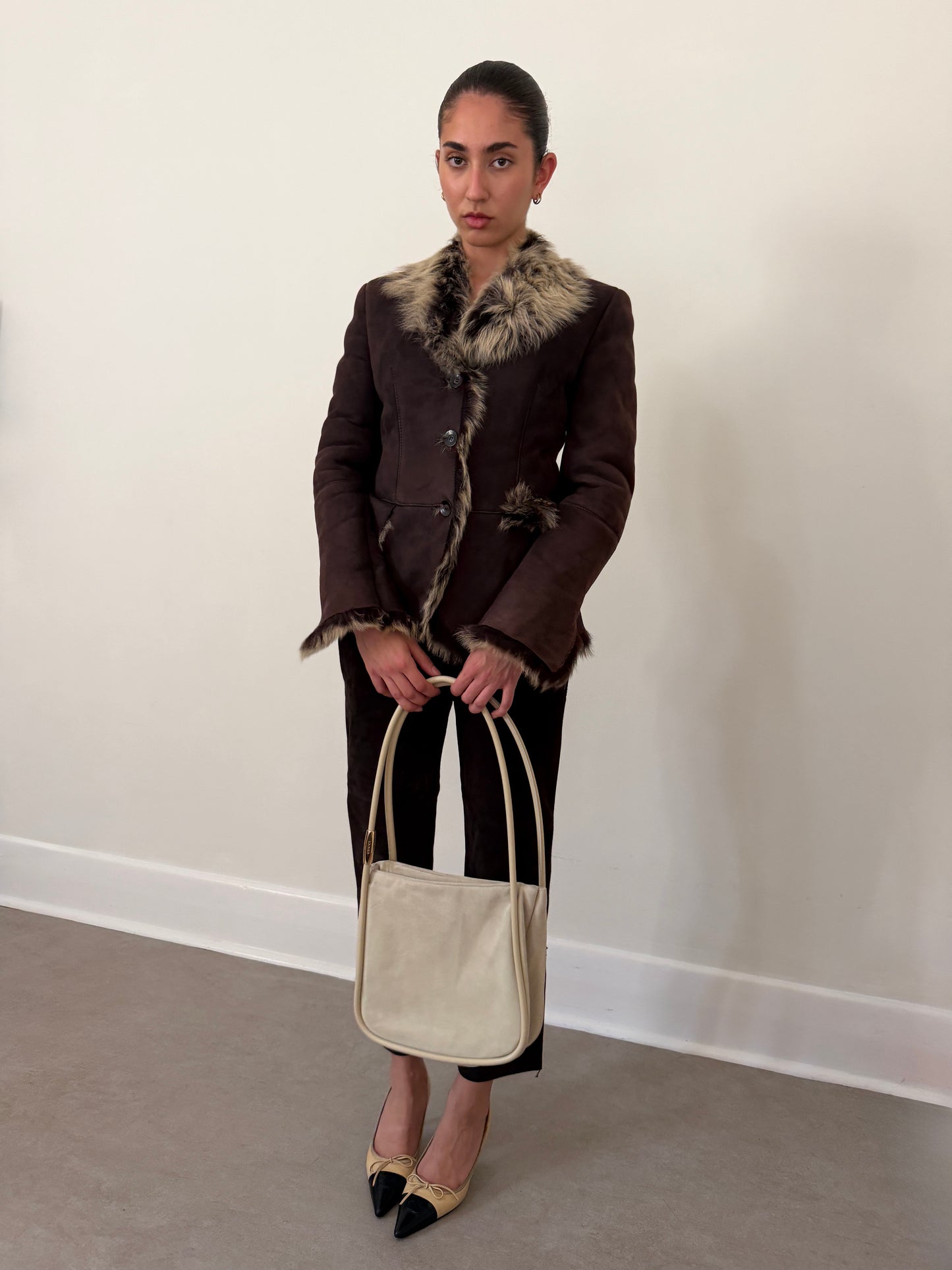 gucci fall winter 1998 by tom ford shearling jacket