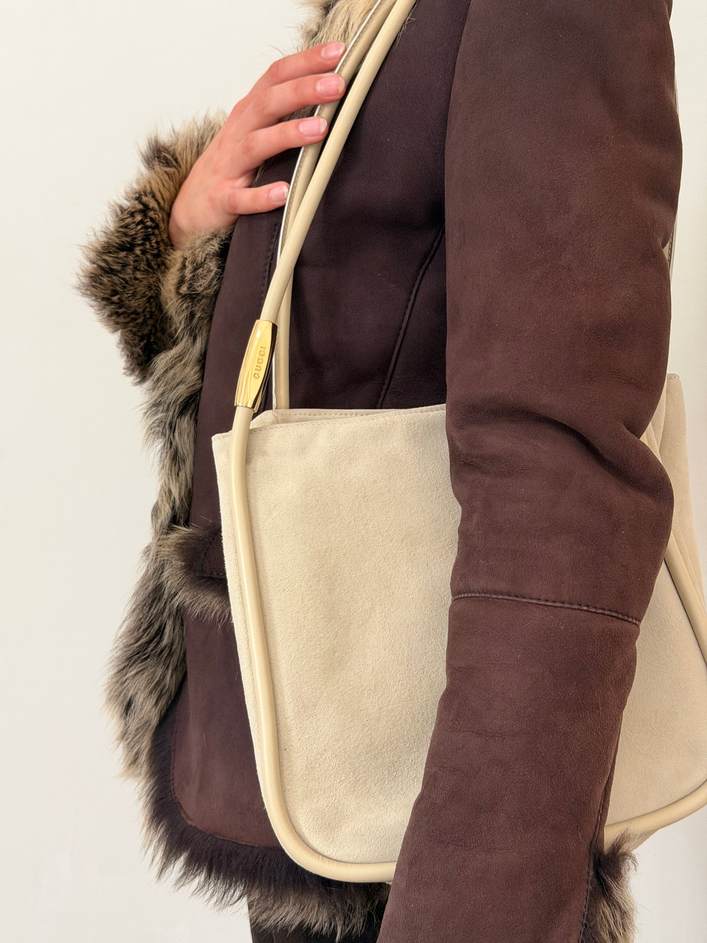 gucci fall 1997 suede bag