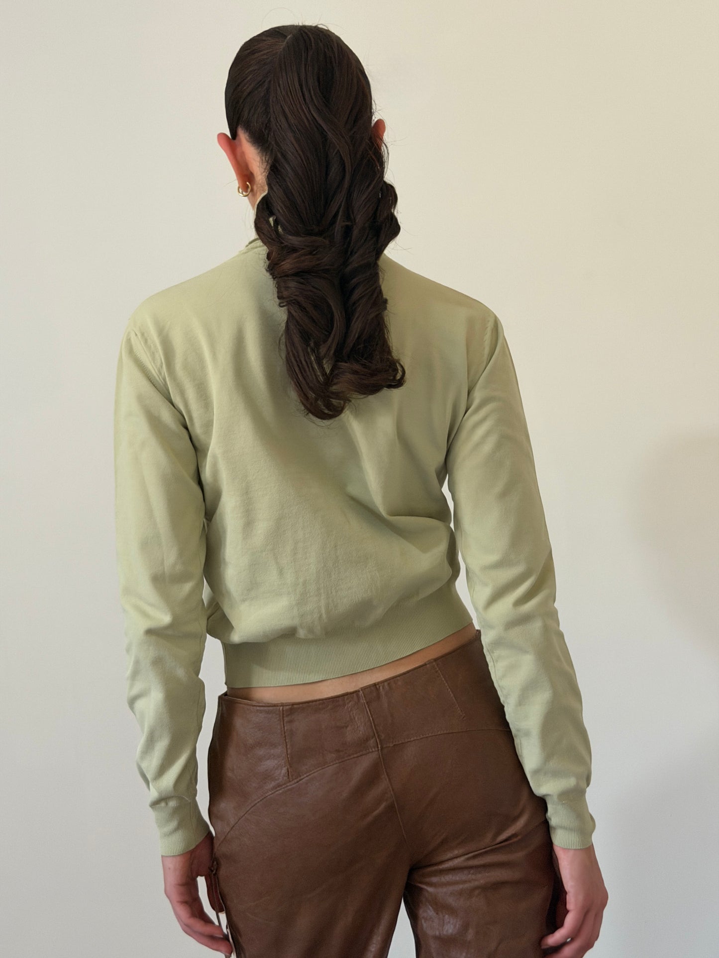 miu miu spring 2000 pistachio turtle neck top