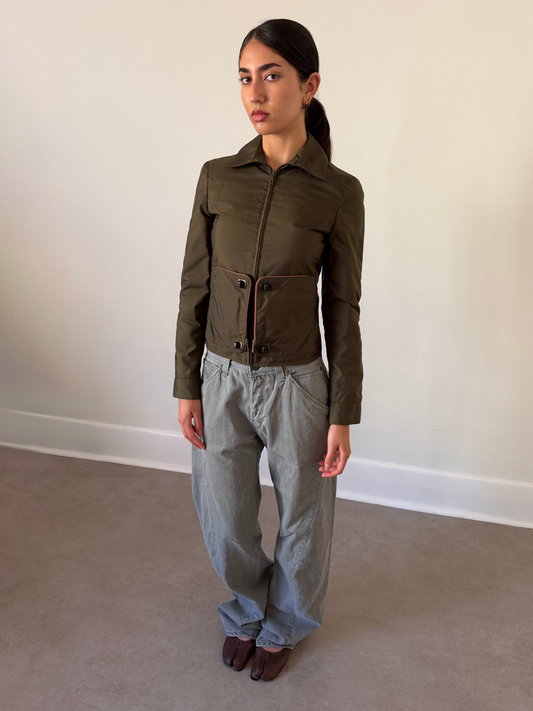 (permanent collection) miu miu fall winter 1999 hidden pocket jacket