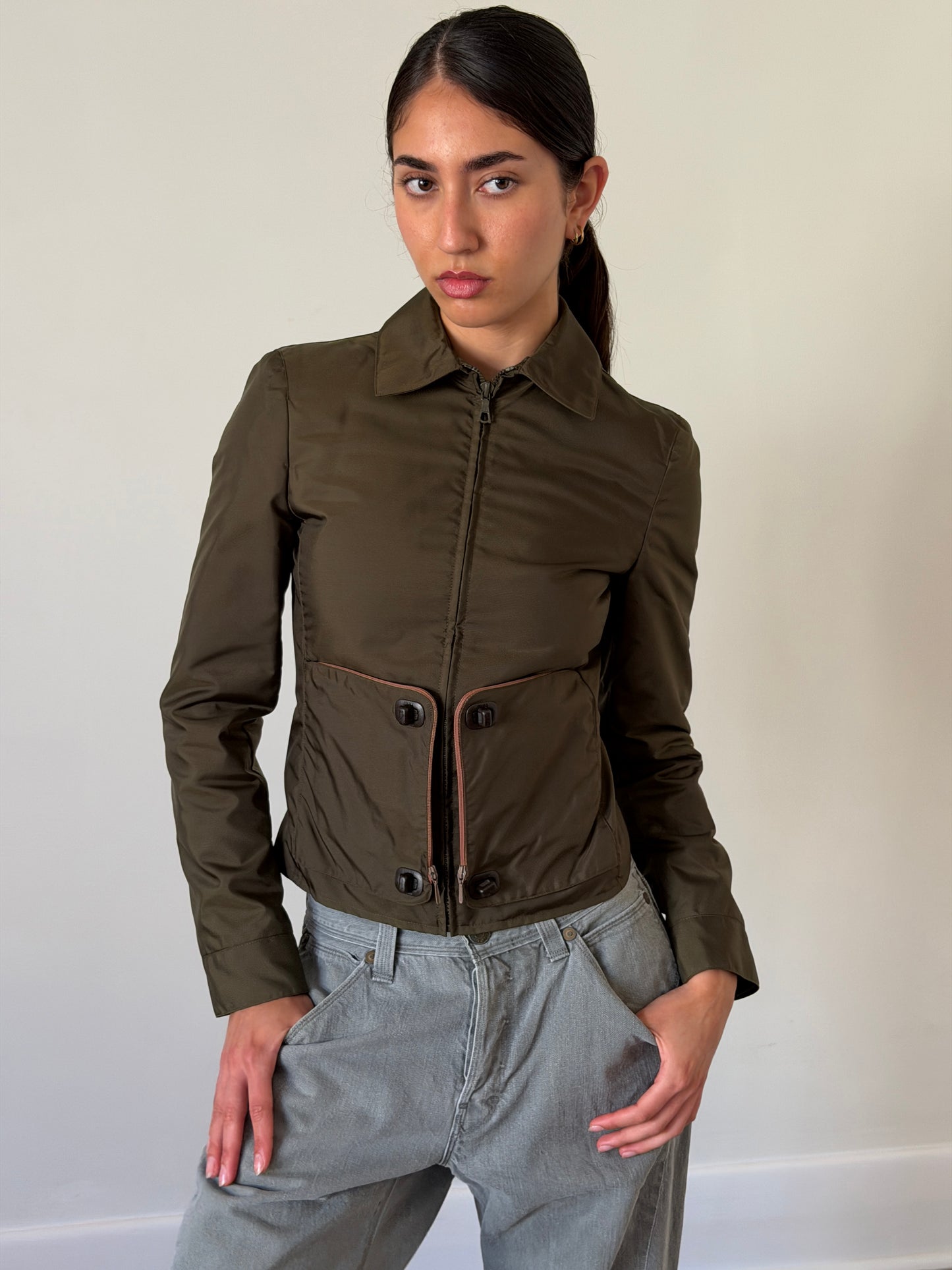 (permanent collection) miu miu fall winter 1999 hidden pocket jacket