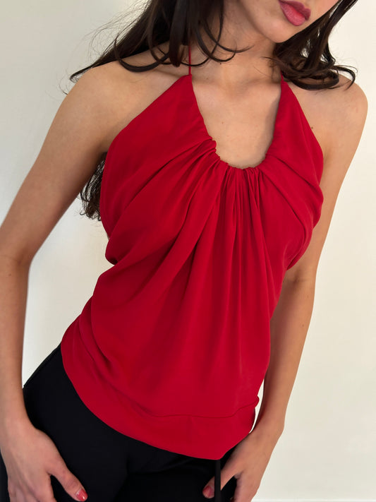 90s dkny low back halter tank