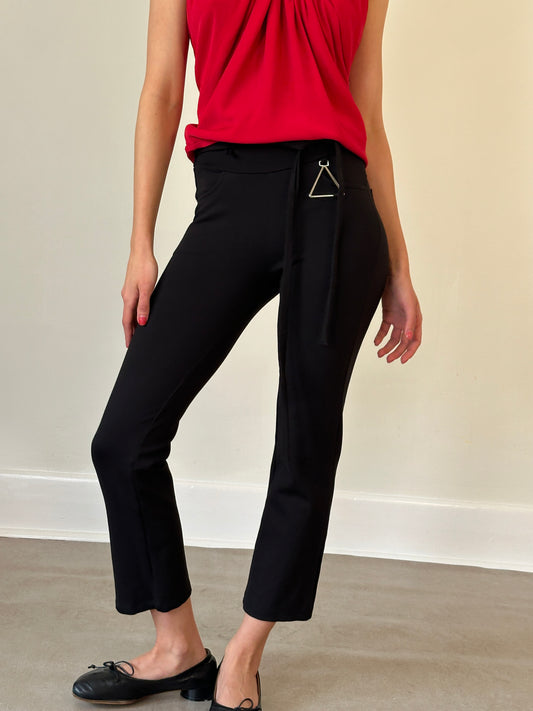 vintage 2000s black capri pants
