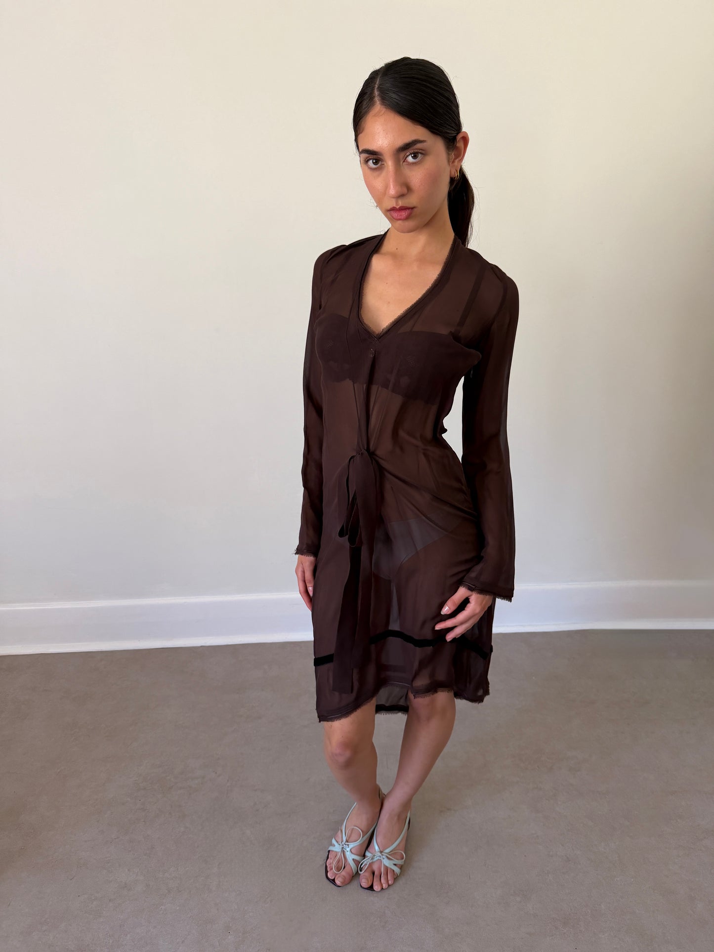 costume national 90s silk dress