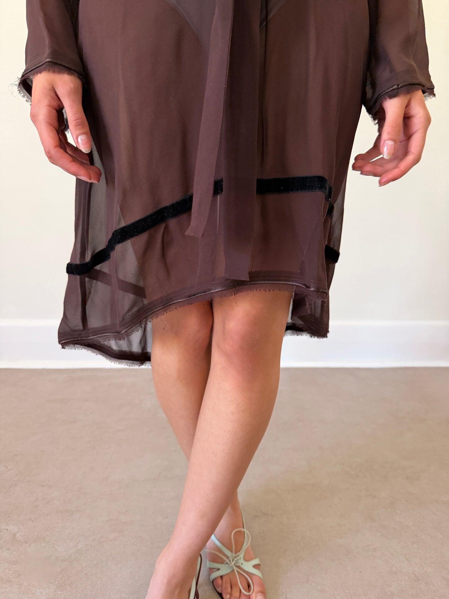 costume national 90s silk dress