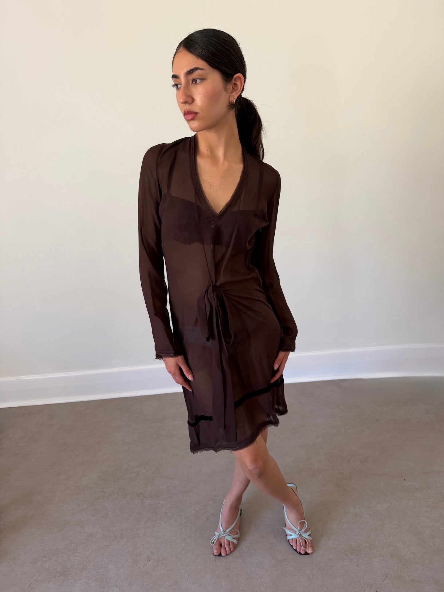 costume national 90s silk dress