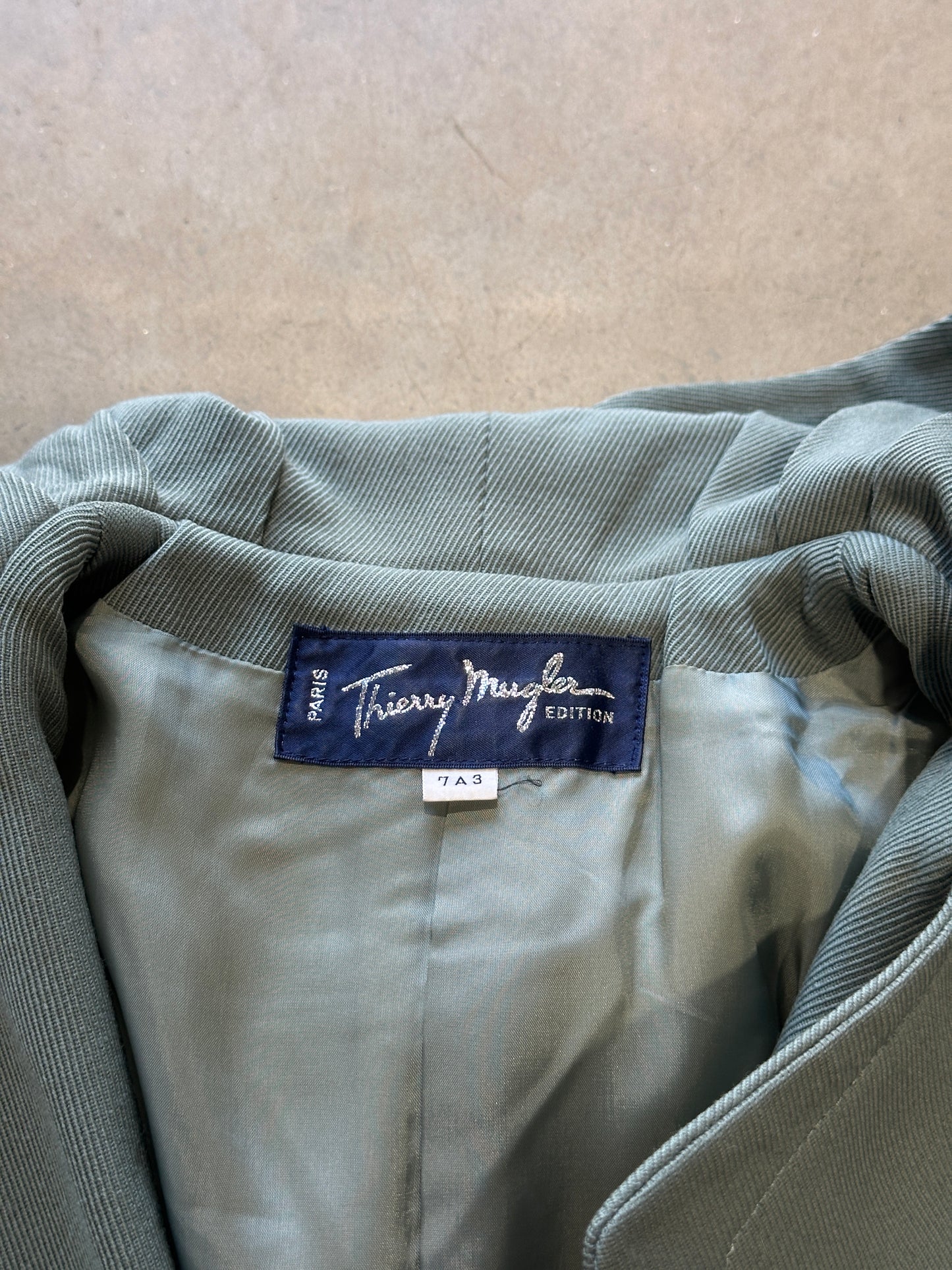 (rare) thierry mugler 80s vintage wool twill hooded jacket