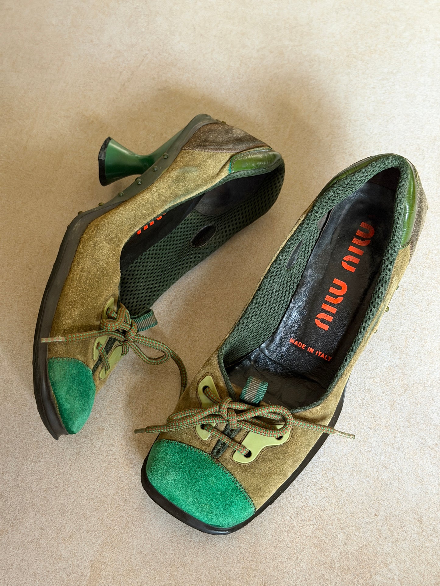 miu miu fall winter 1999 butterfly bubble sole heels