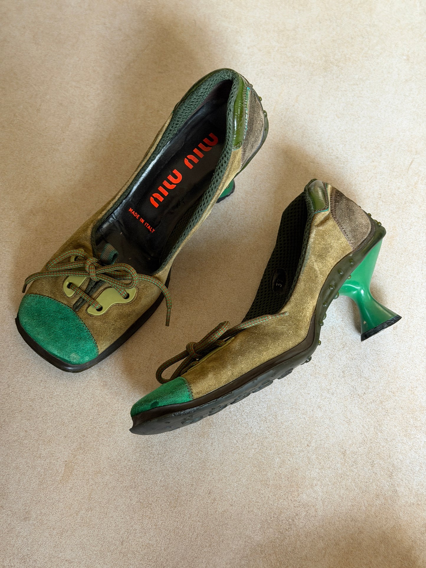 miu miu fall winter 1999 butterfly bubble sole heels