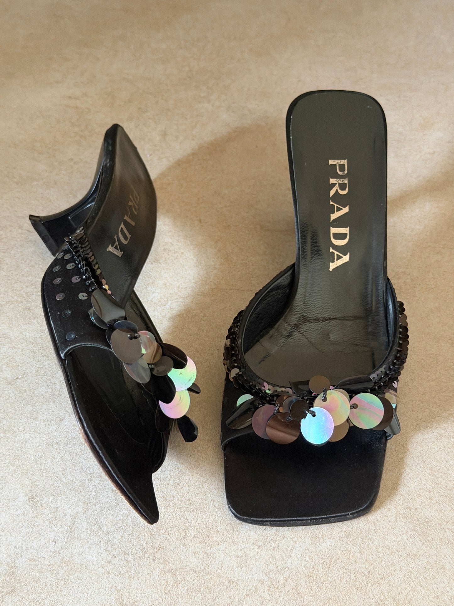 prada spring summer 2000 disc heels