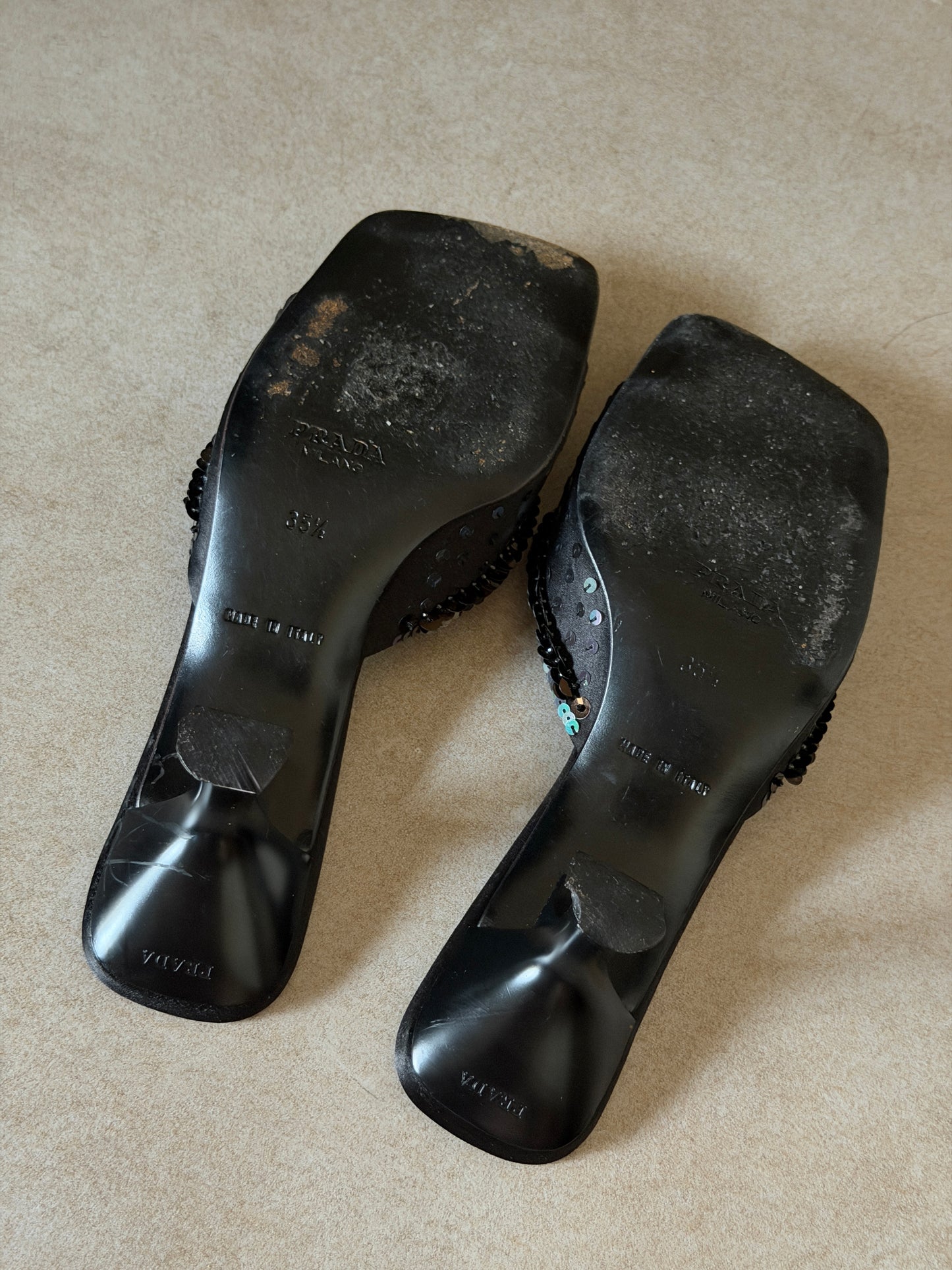 prada spring summer 2000 disc heels