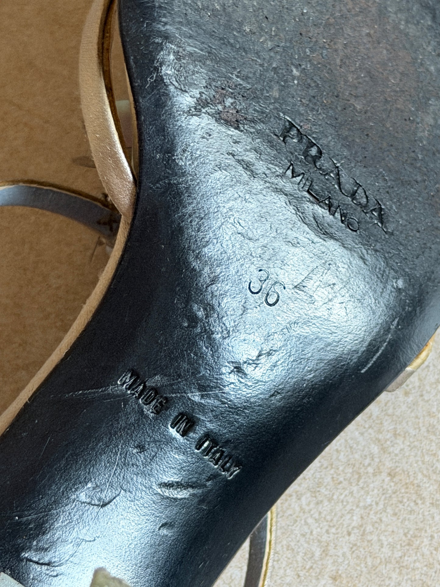 prada spring summer 2000 disc heels